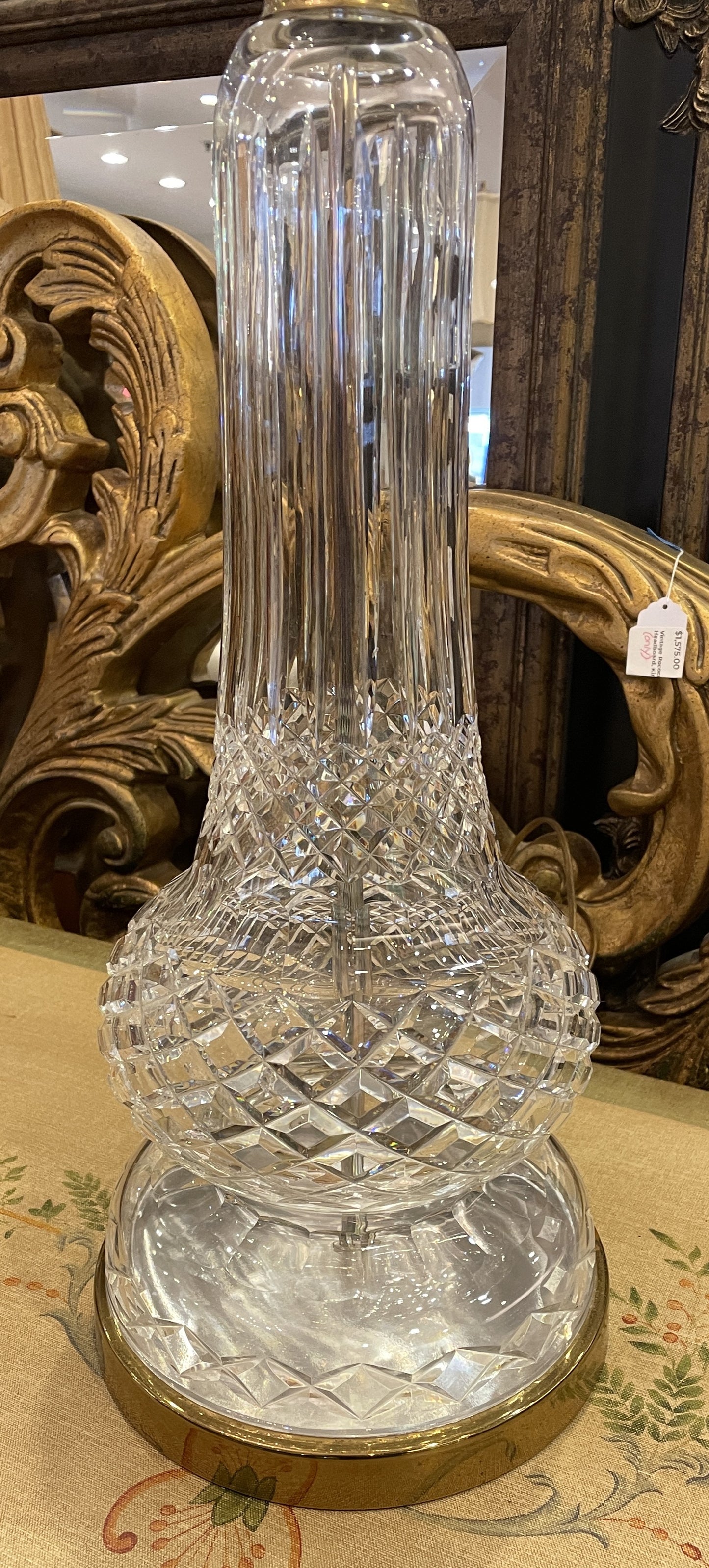 1950's Extra Tall Waterford Lamps, a Pair AS IS (0KE002)