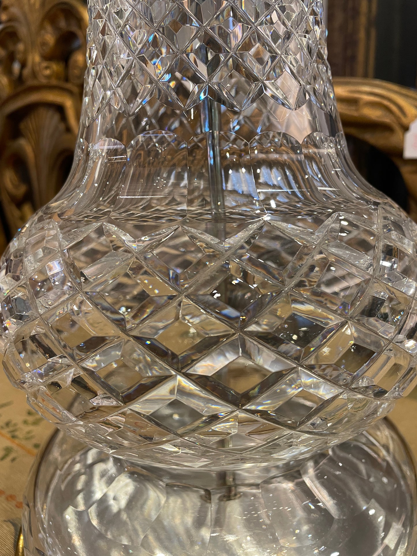 1950's Extra Tall Waterford Lamps, a Pair AS IS (0KE002)