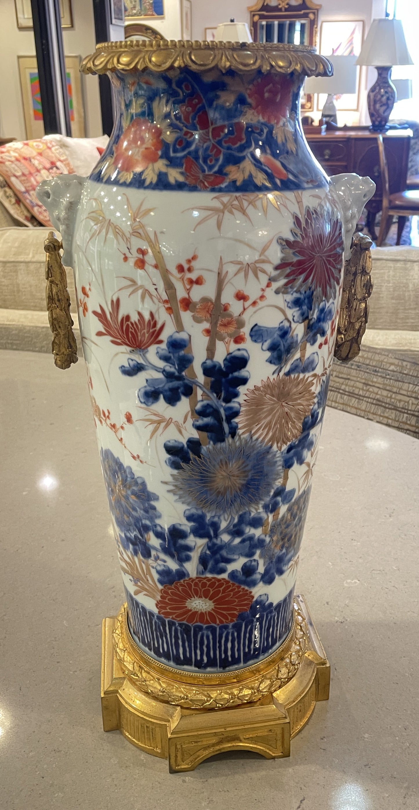 Imari Ormolu Mounted Porcelain Vase (0O4008)