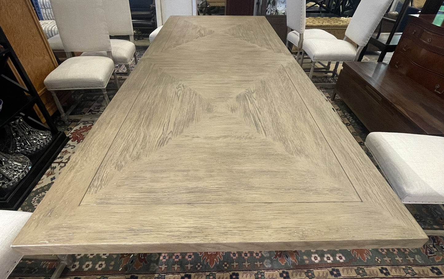 Walter E Smithe Plank Trestle Table (0KF009)