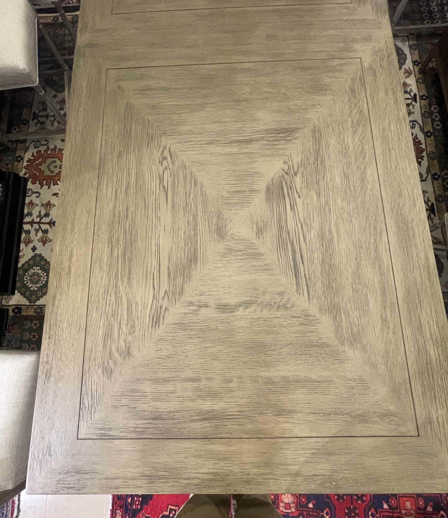 Walter E Smithe Plank Trestle Table (0KF009)