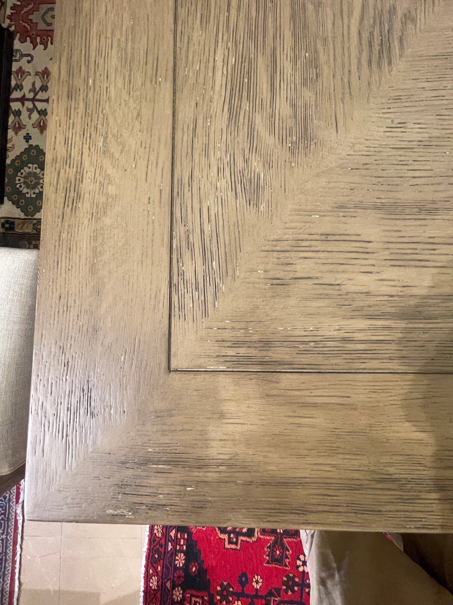 Walter E Smithe Plank Trestle Table (0KF009)