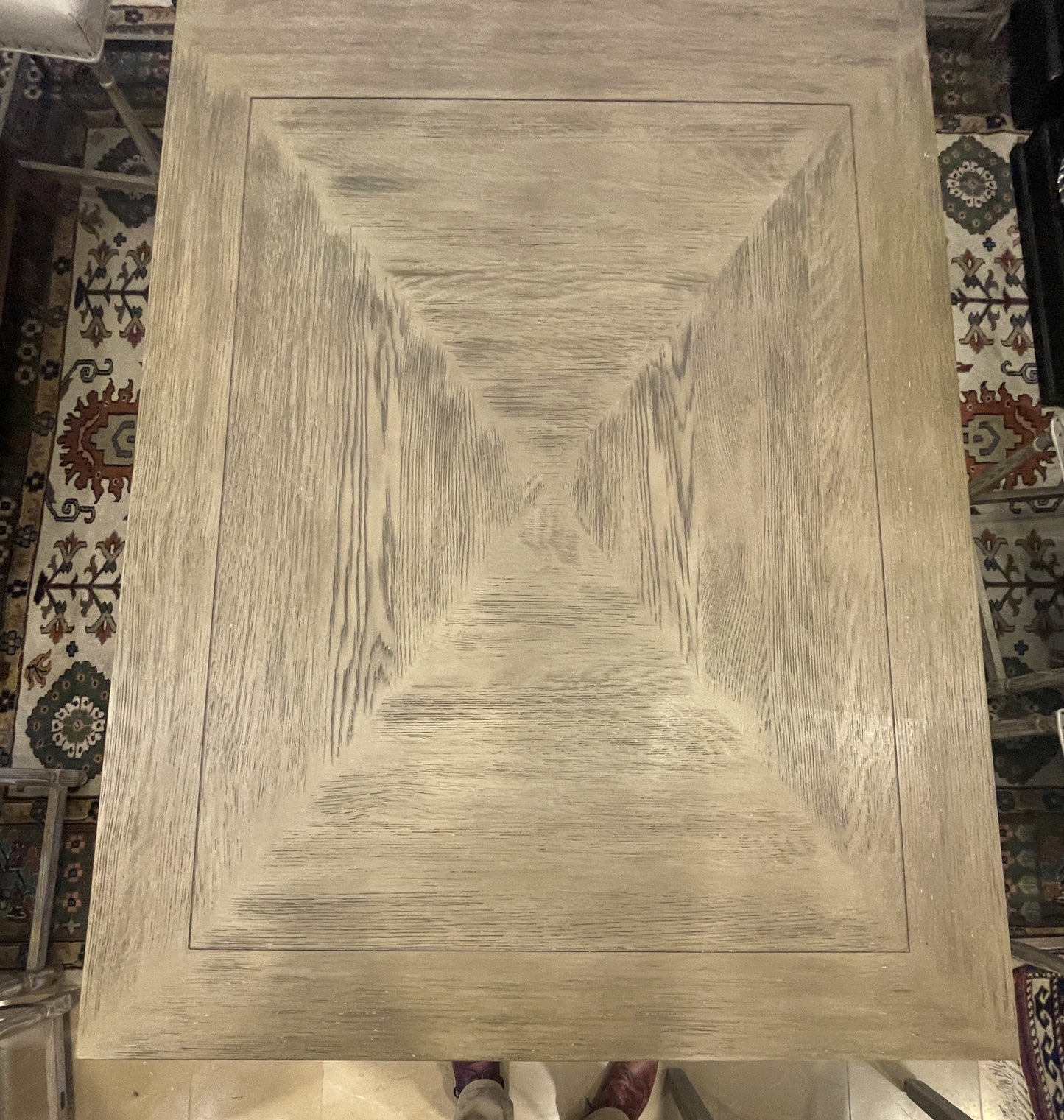 Walter E Smithe Plank Trestle Table (0KF009)