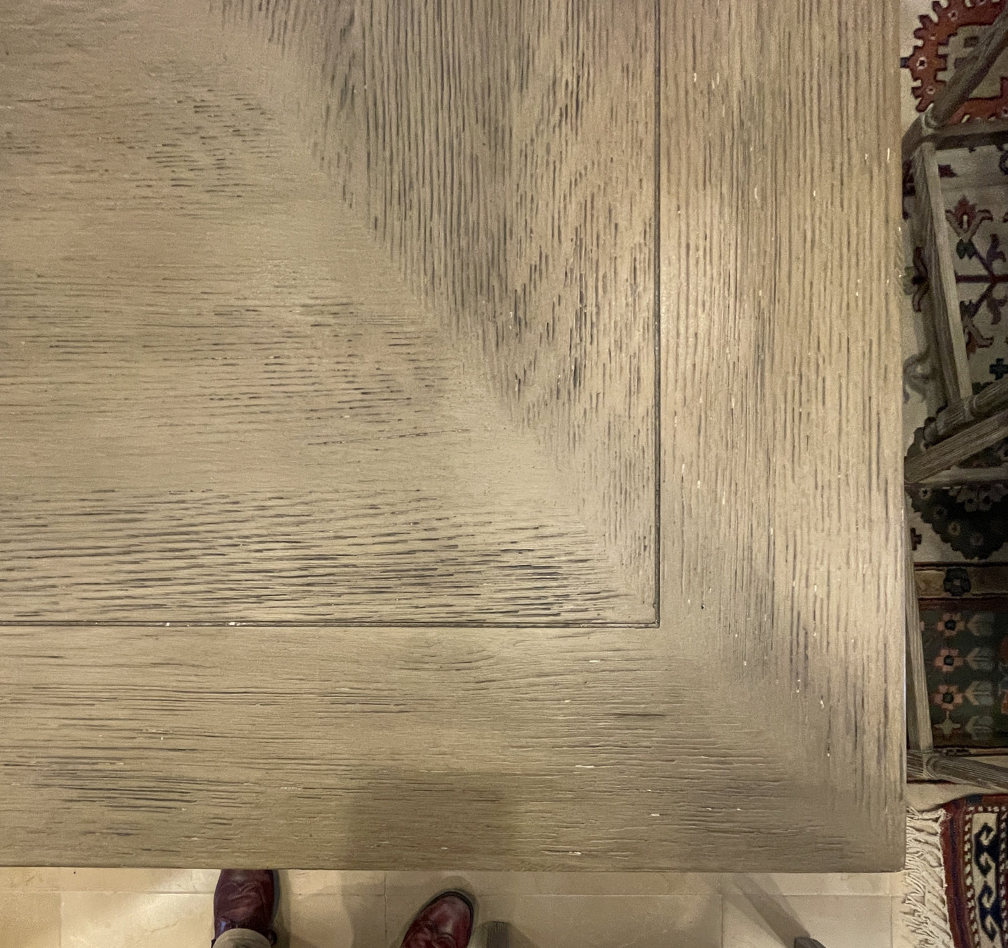 Walter E Smithe Plank Trestle Table (0KF009)