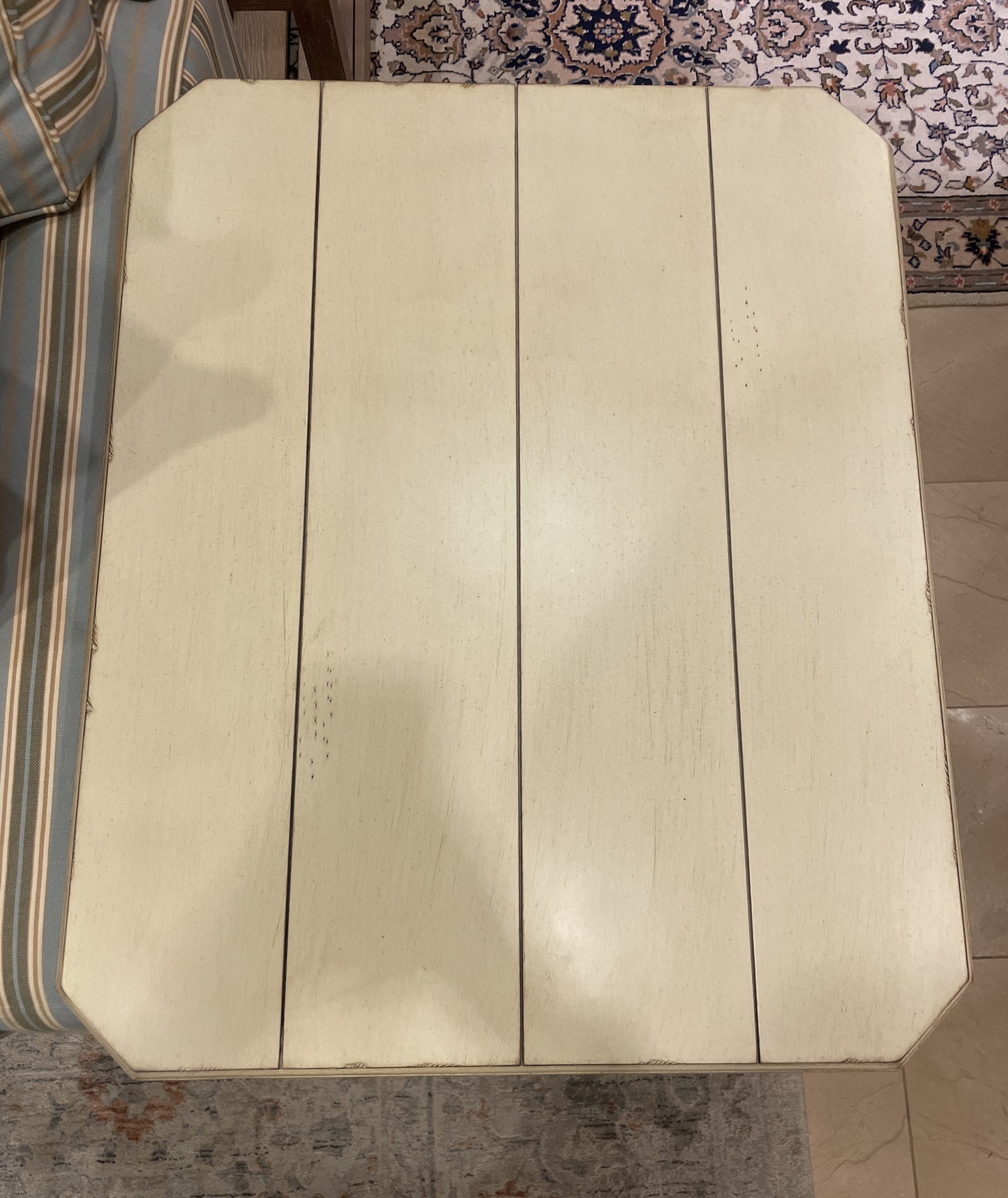 Shabby Chic/Farmhouse Plank Style End Table (2 Available) (0CF015)