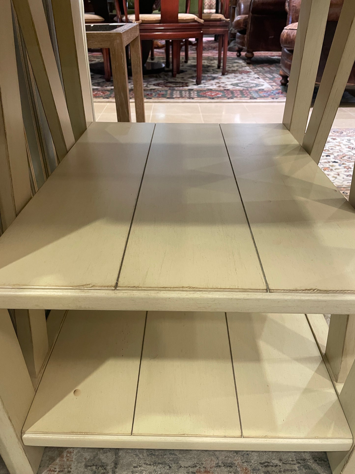 Shabby Chic/Farmhouse Plank Style End Table (2 Available) (0CF015)