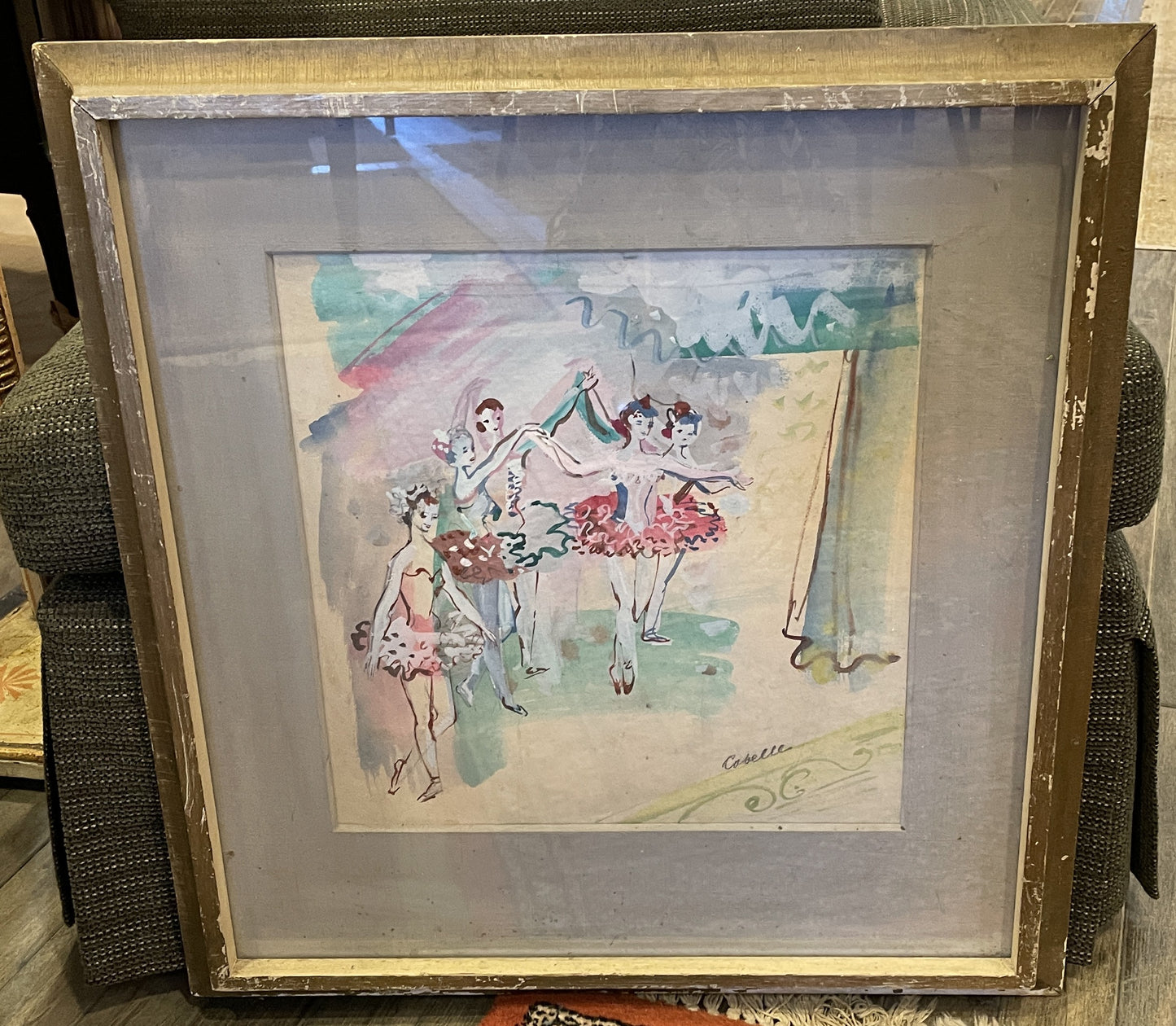Charles Cobelle "Ballerinas" Watercolor and Gouache on paper (0GF00V)