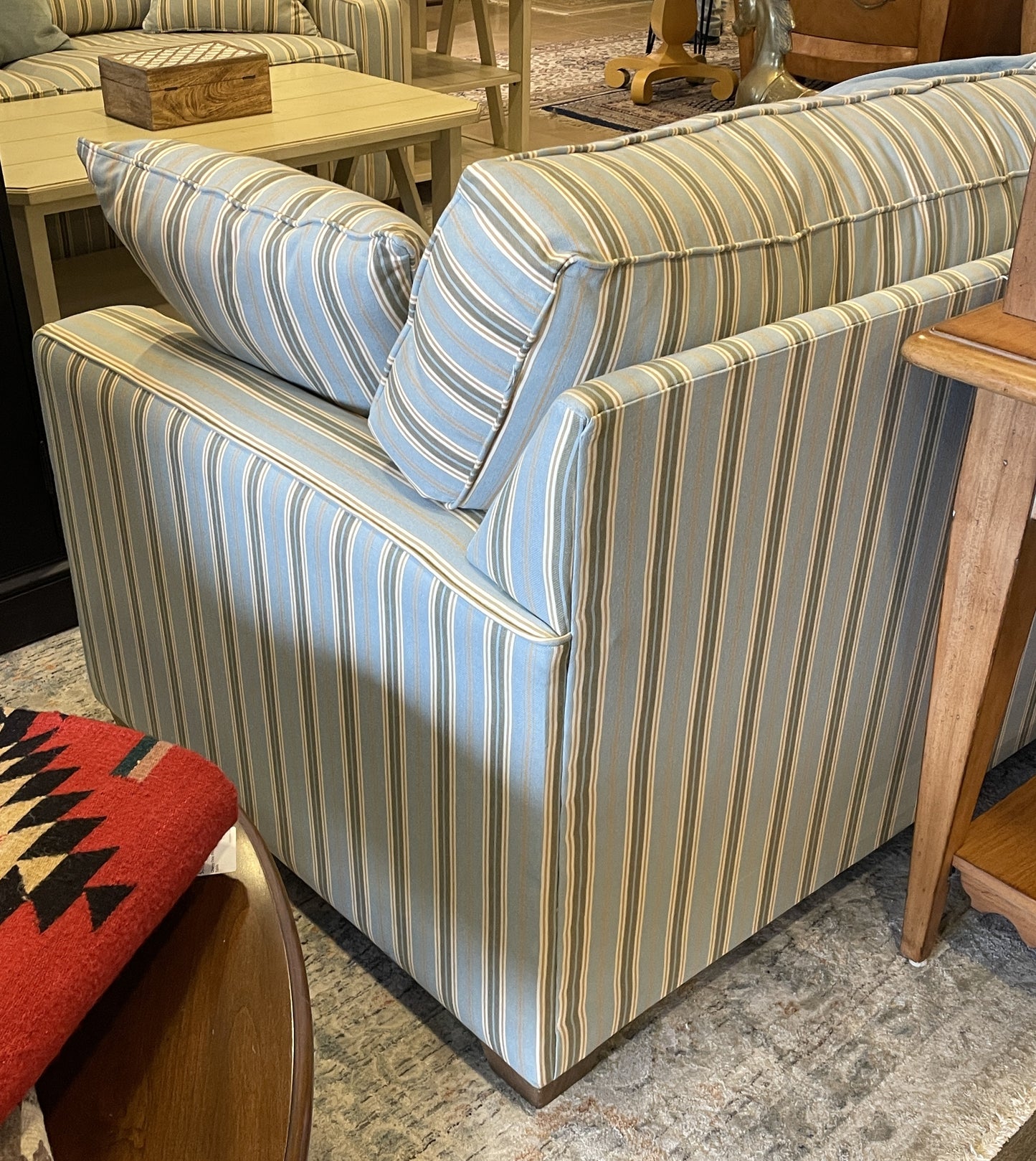 Cottage Style Striped Sofas (2 Available) (0CF01E)