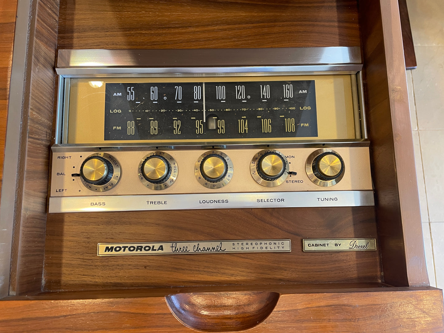 Drexel Declaration Stereo Console with Motorola Record Unit (0O1001)