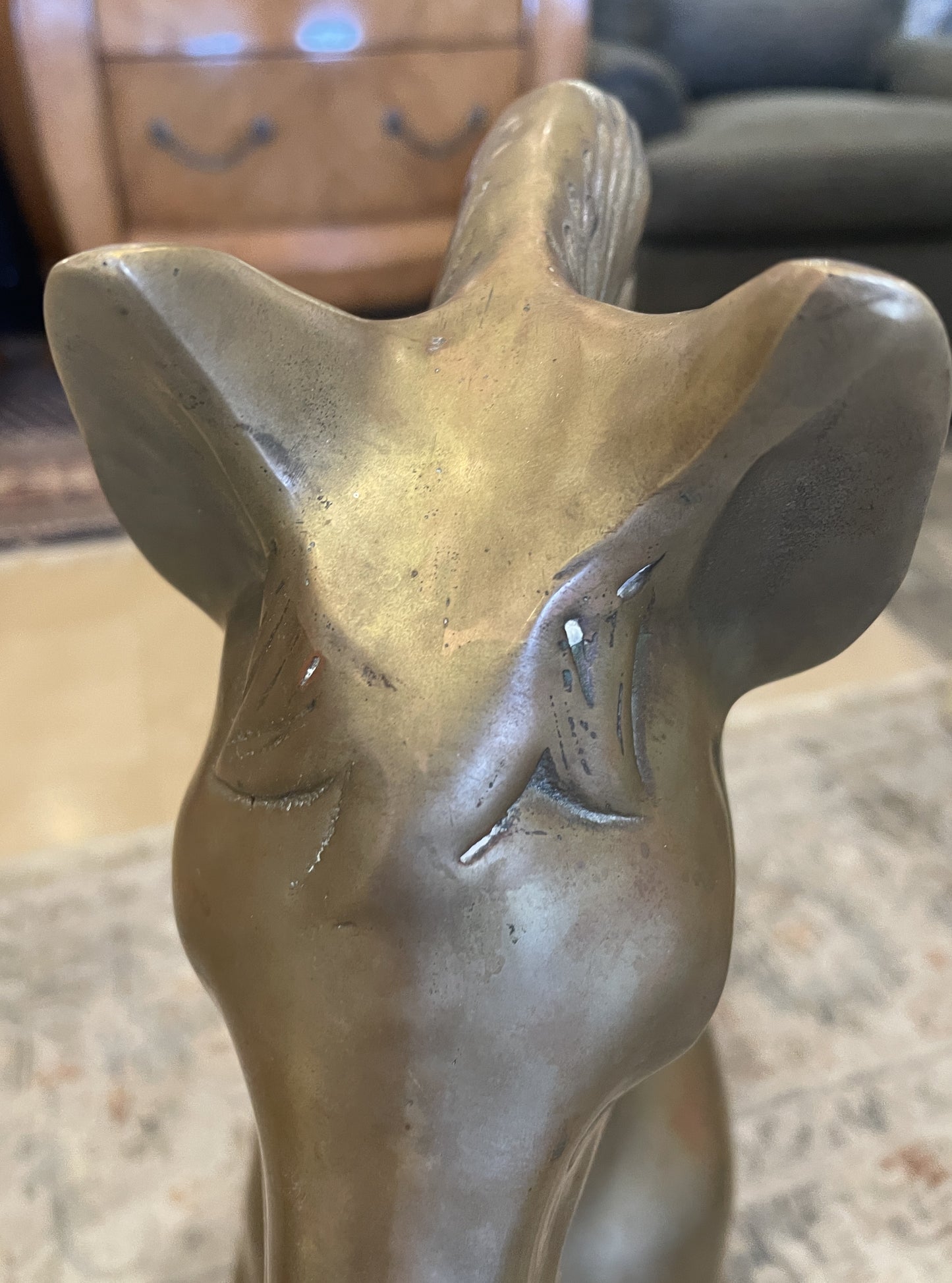 Vintage Brass Large Rocking Horse (Ralph Lauren Style) (0CH002)