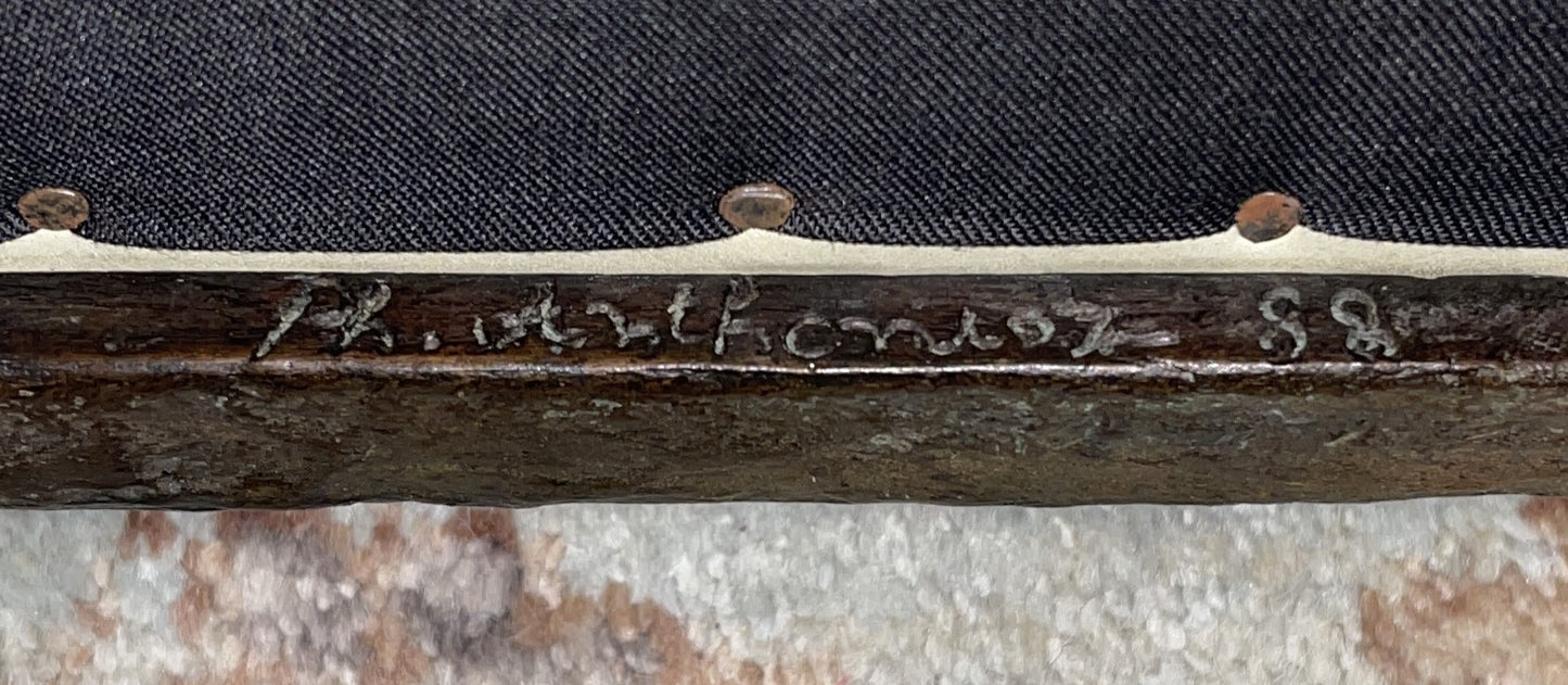 Philippe Anthonioz Bronze Ottoman, #88 Signed (0O4001)