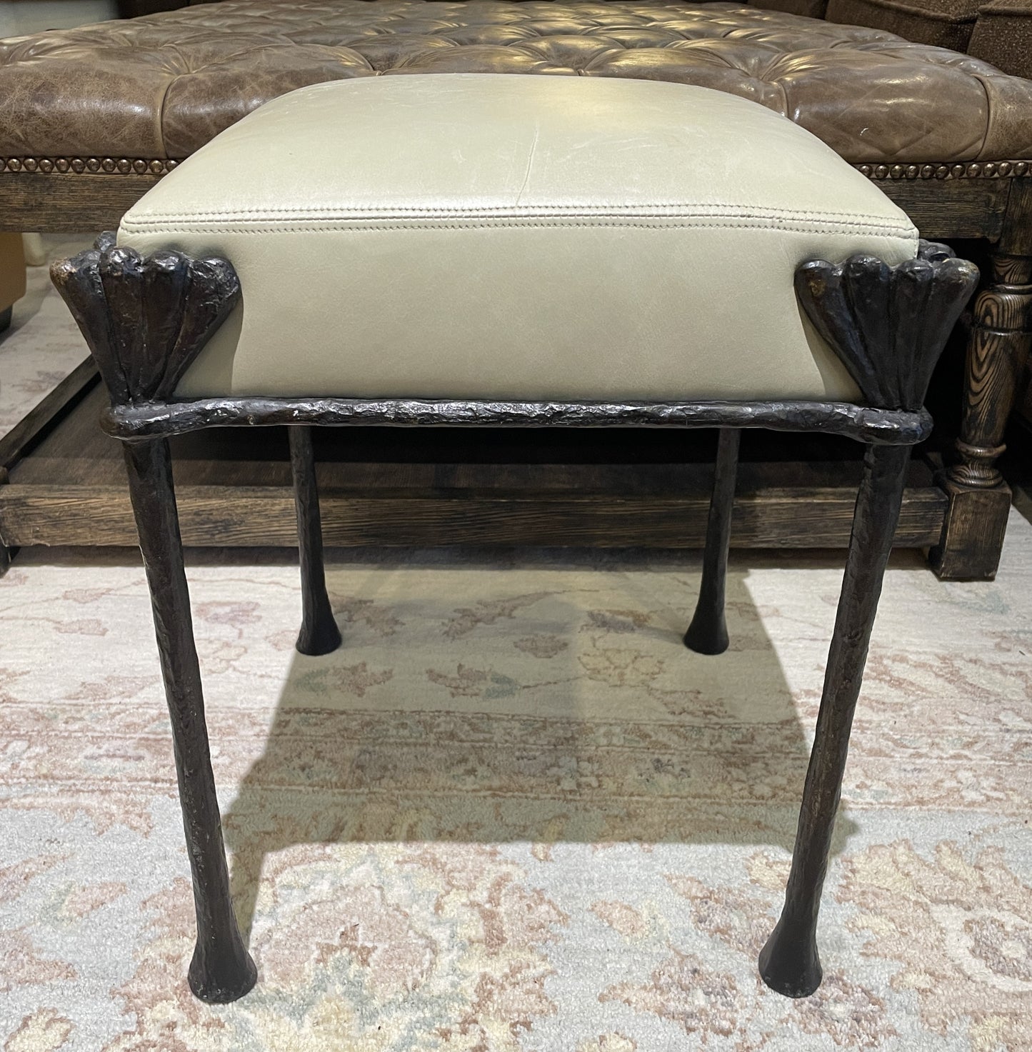 Philippe Anthonioz Bronze Ottoman, #91 Signed (0O4002)