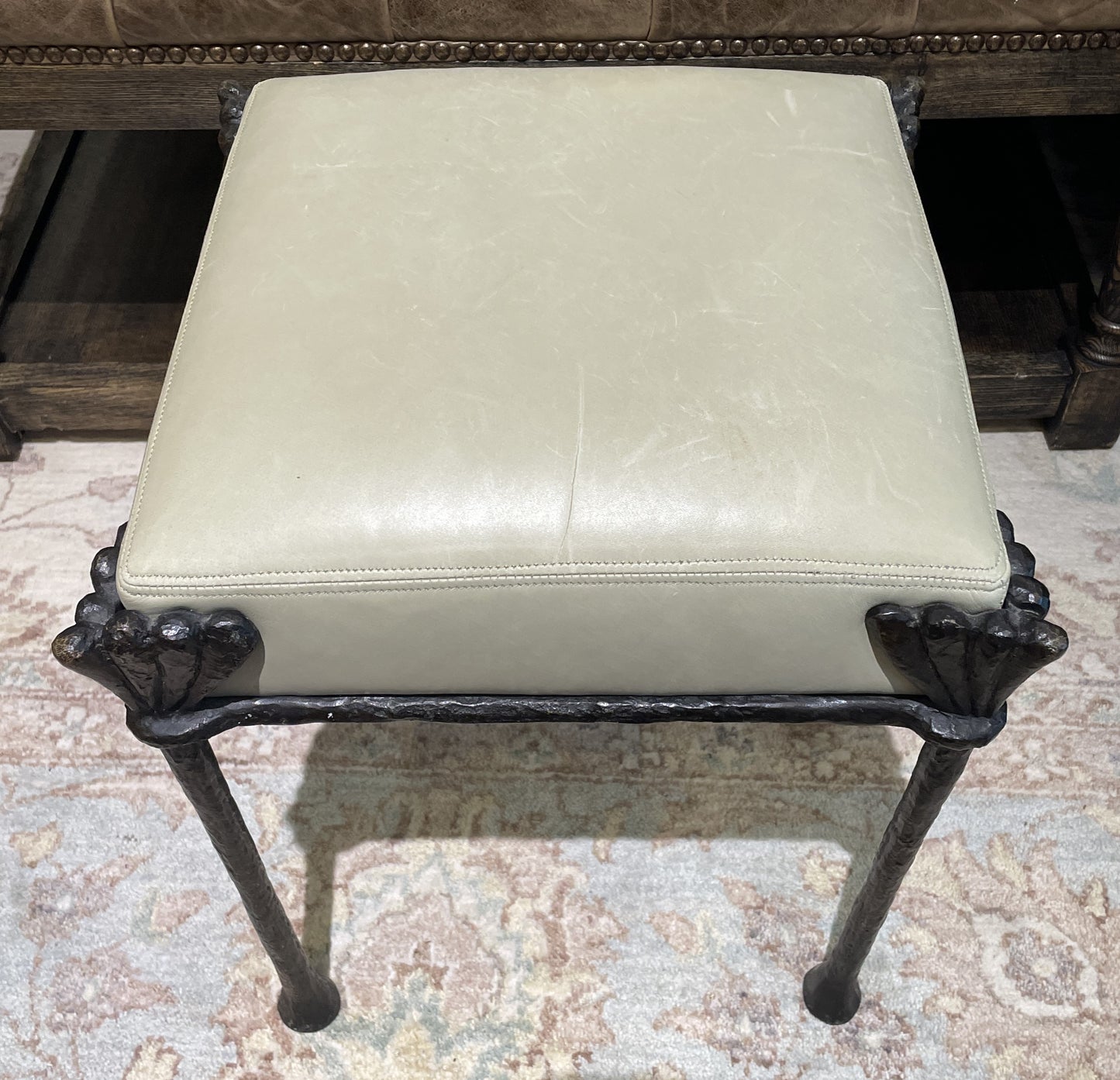 Philippe Anthonioz Bronze Ottoman, #91 Signed (0O4002)