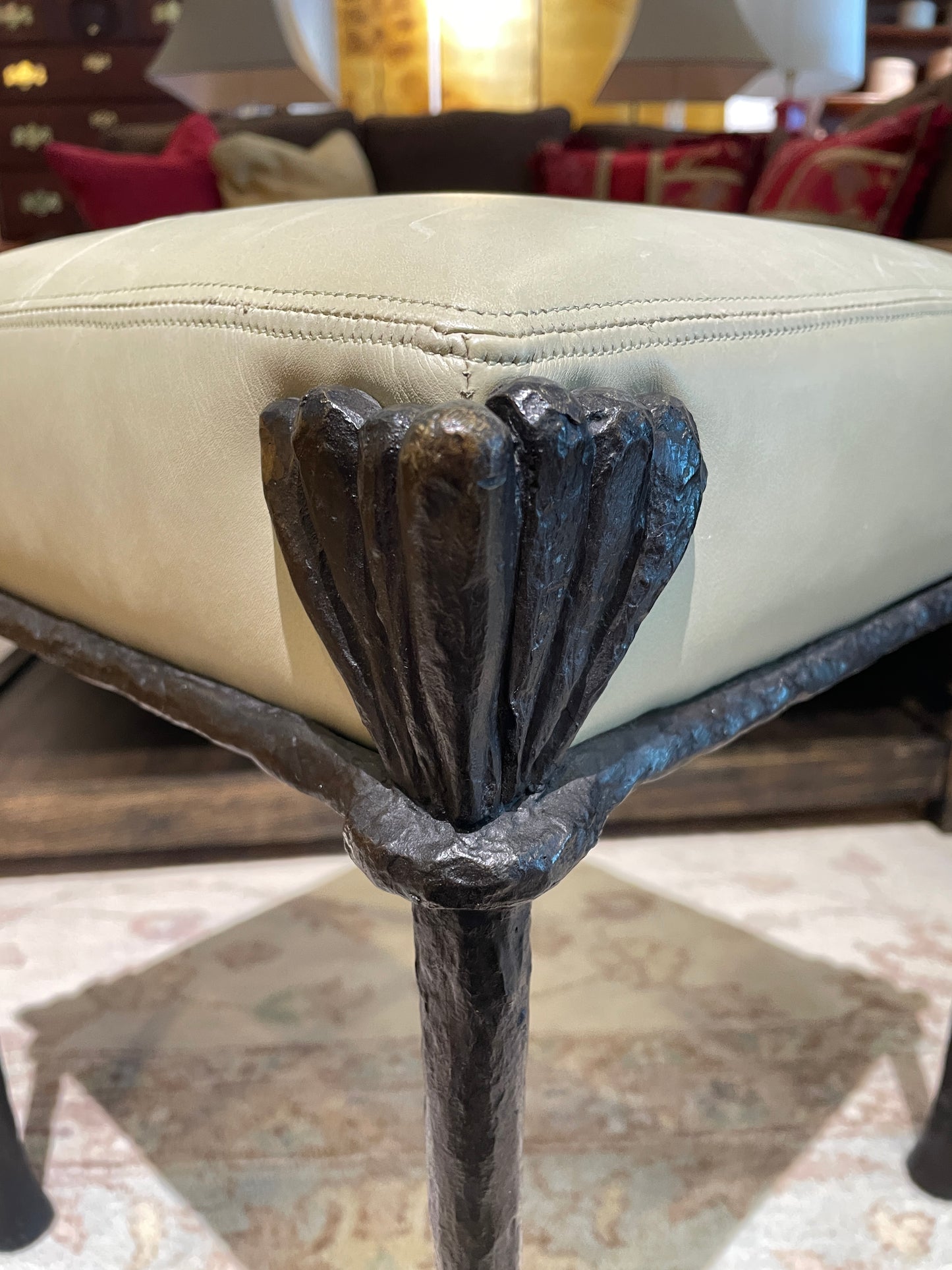 Philippe Anthonioz Bronze Ottoman, #91 Signed (0O4002)