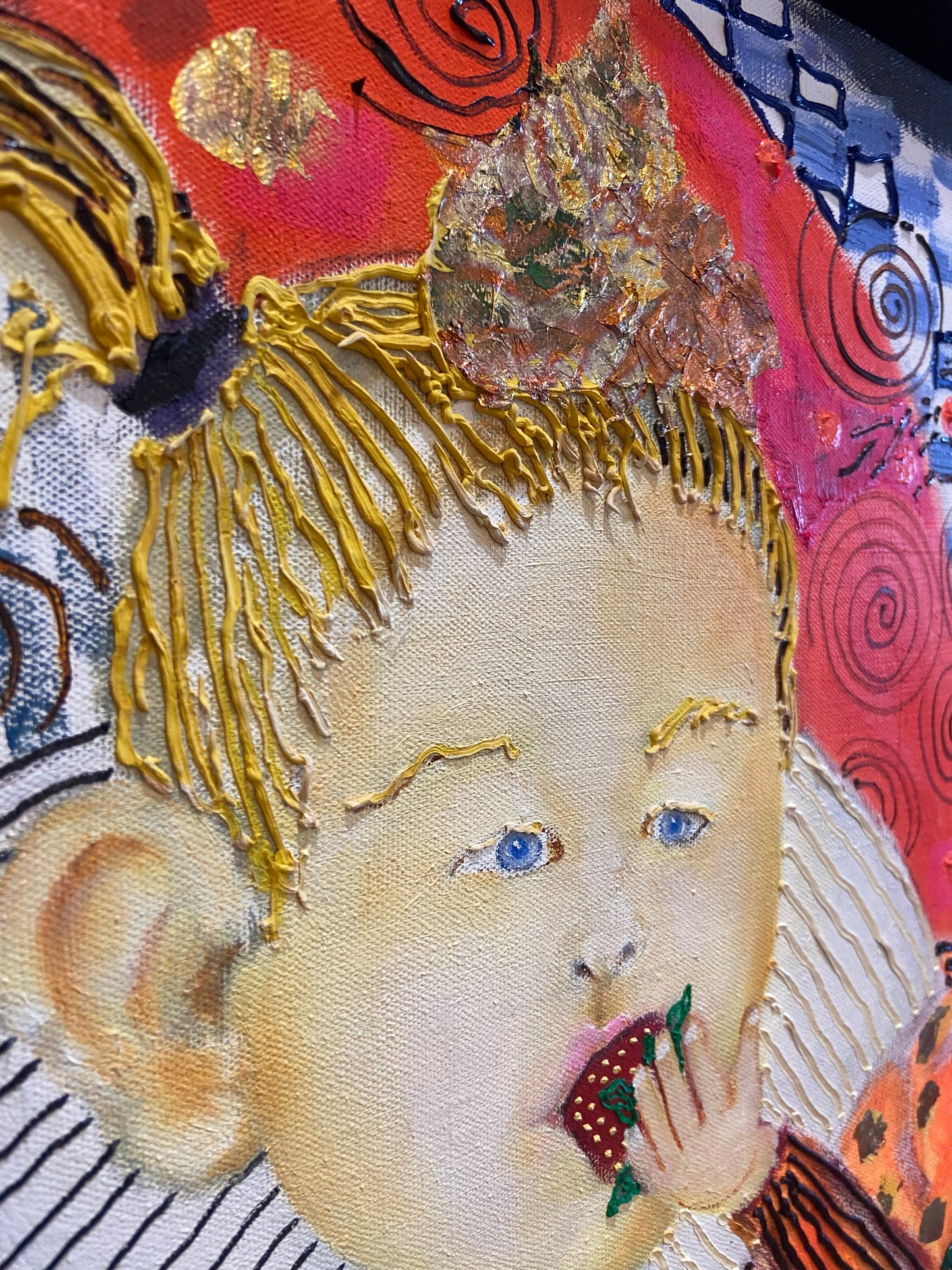 Sheri Lee Butler "The Strawberry Princess" Oil on Canvas Painting (14F2NJ)