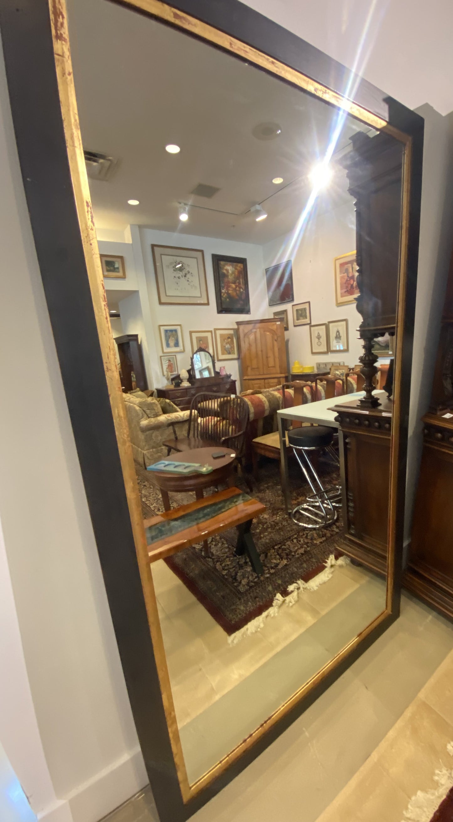 Large Framed Floor Mirror (8SLV7H)