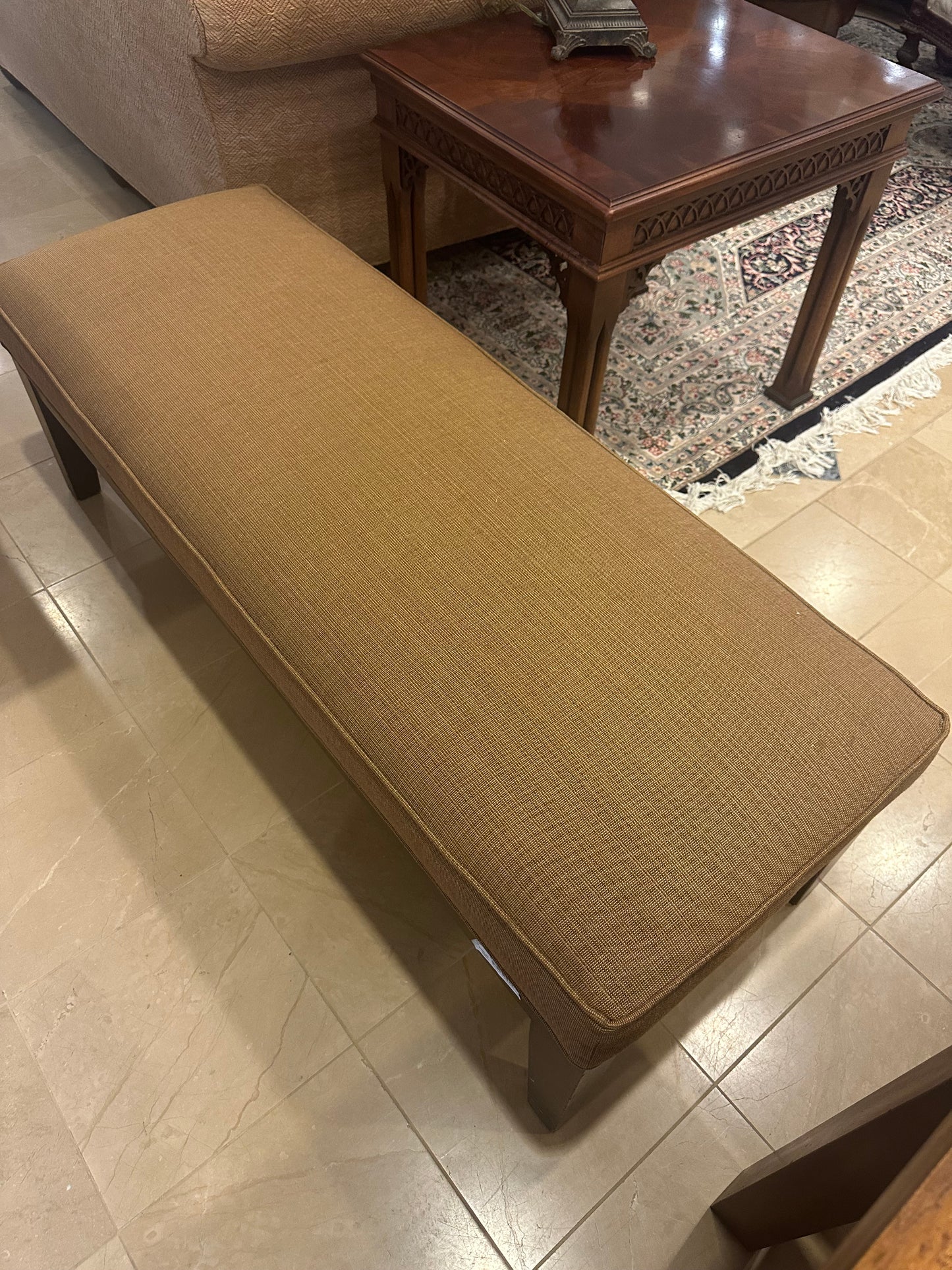 Brown Upholstered Bench (26451)