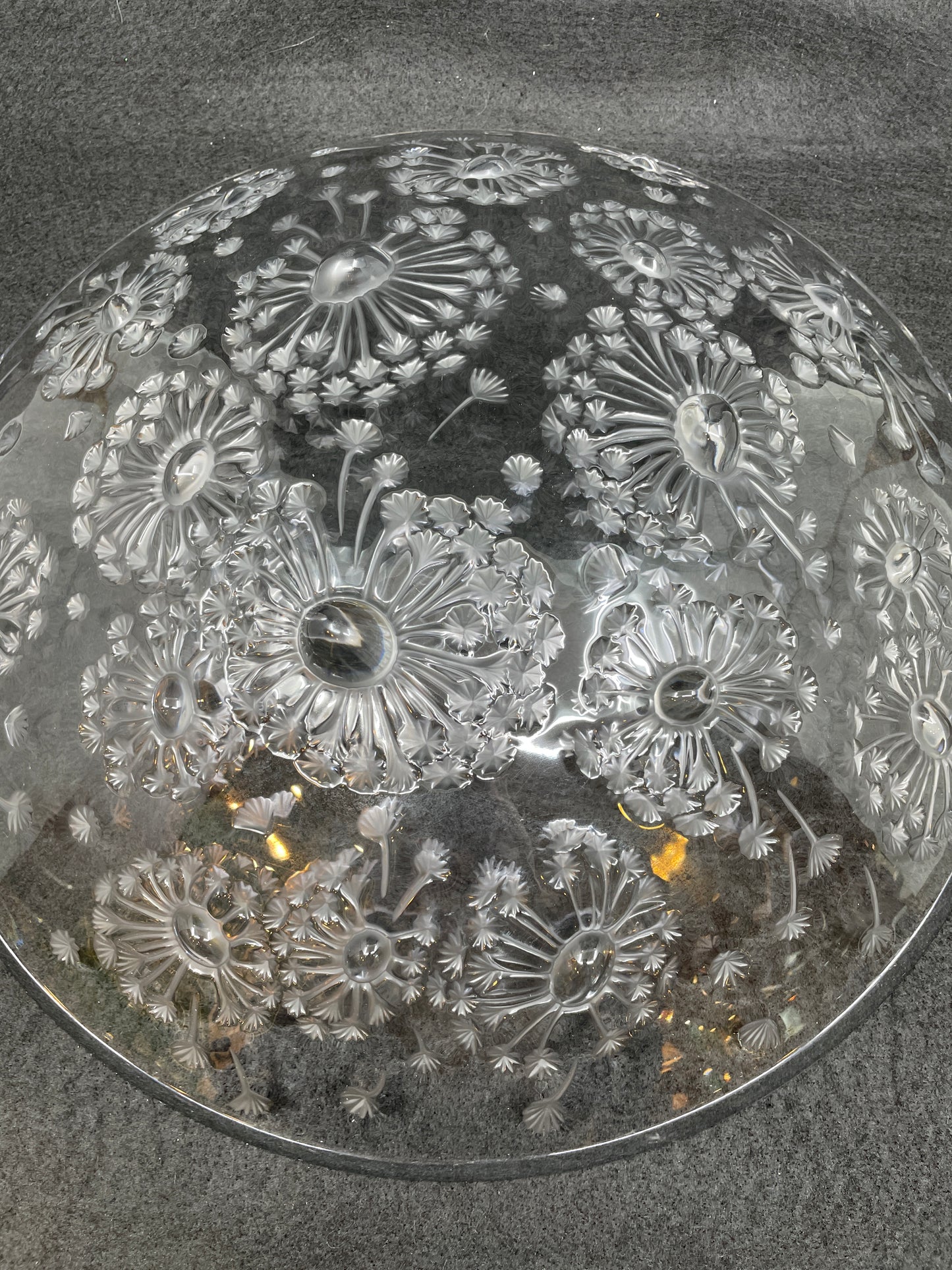 Lalique Bucolique Dandelion Bowl, 13.5", with box (03300A)