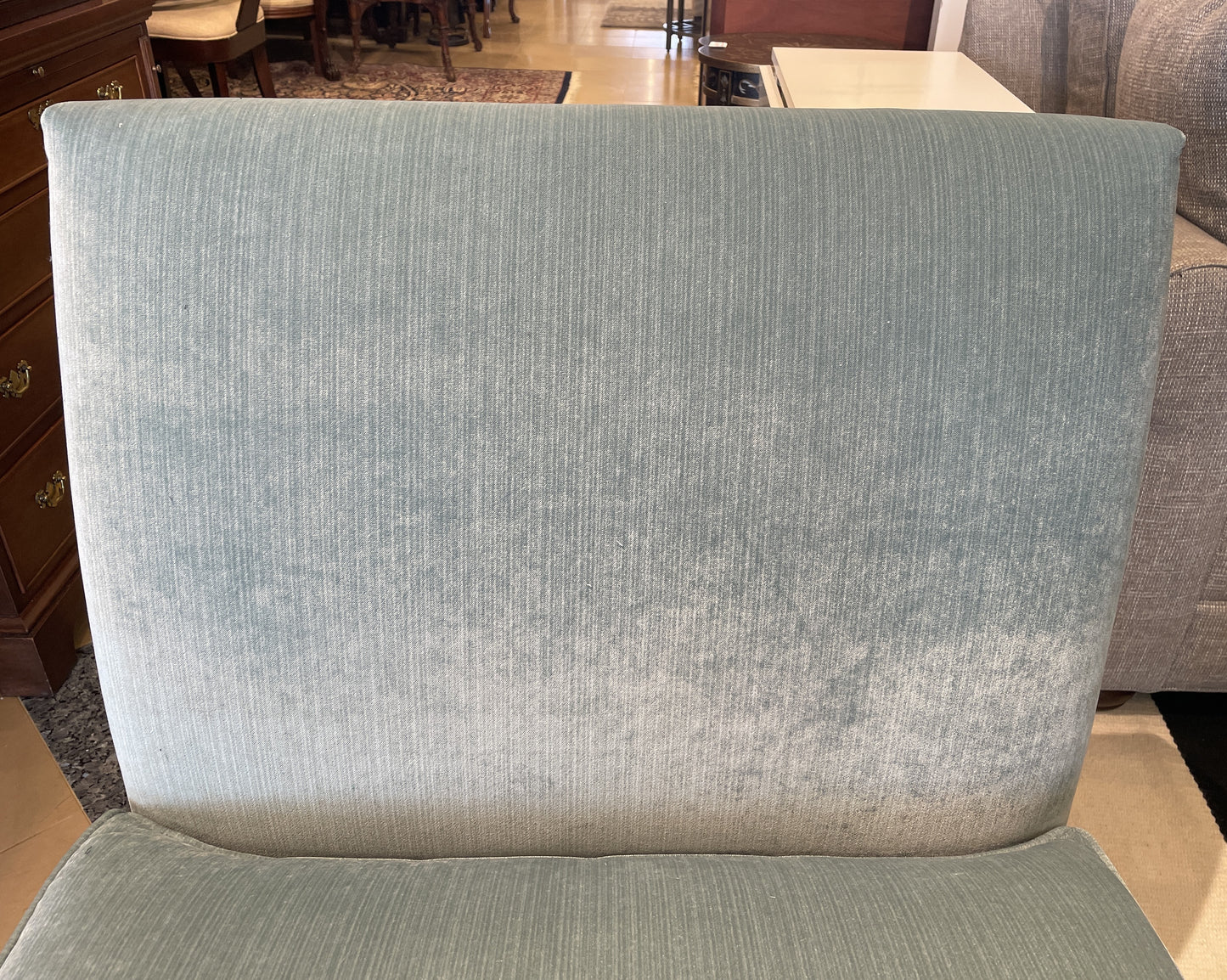 Ethan Allen Teal Armless Chair (2 Available) (06I00C)