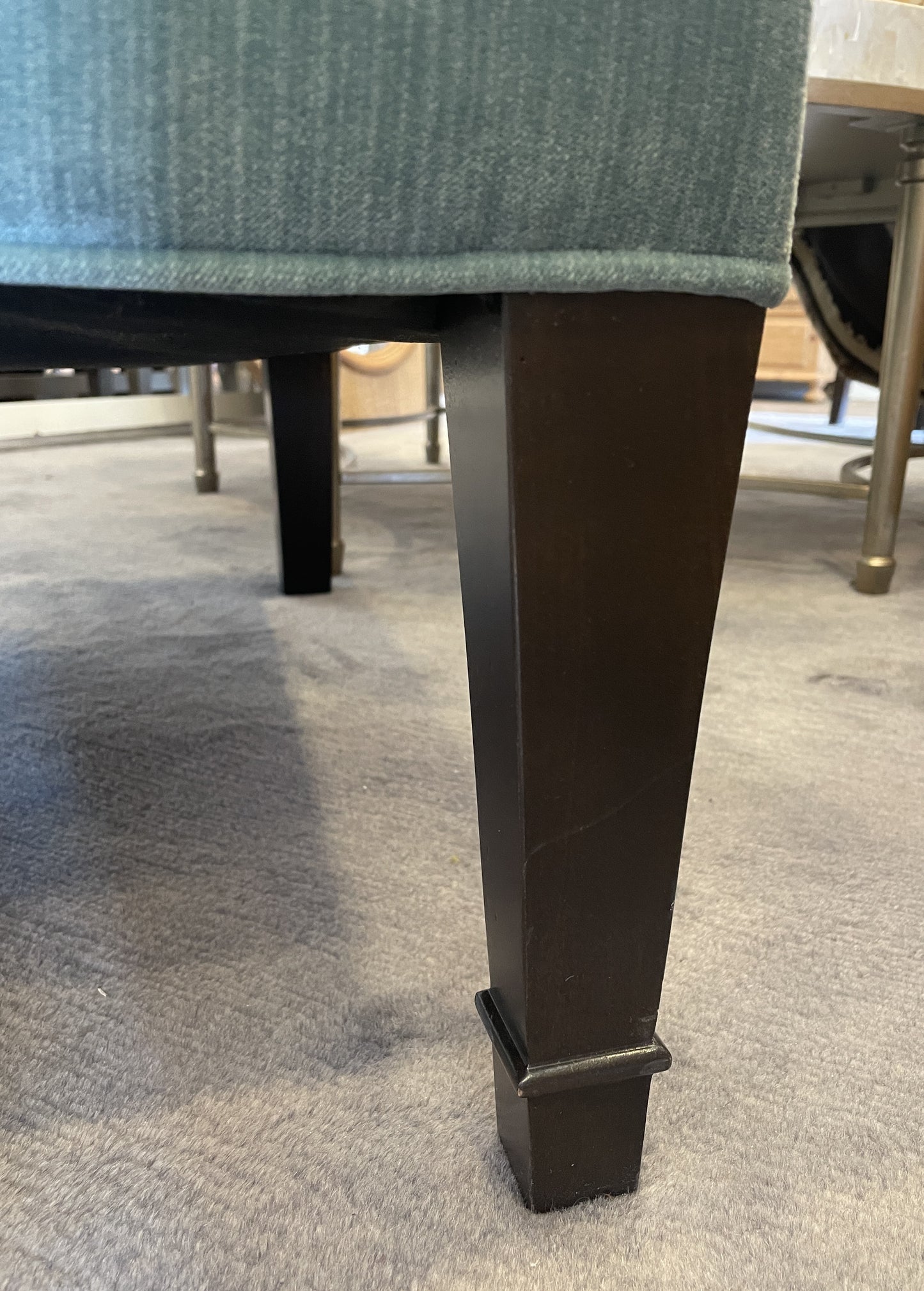 Ethan Allen Teal Armless Chair (2 Available) (06I00C)