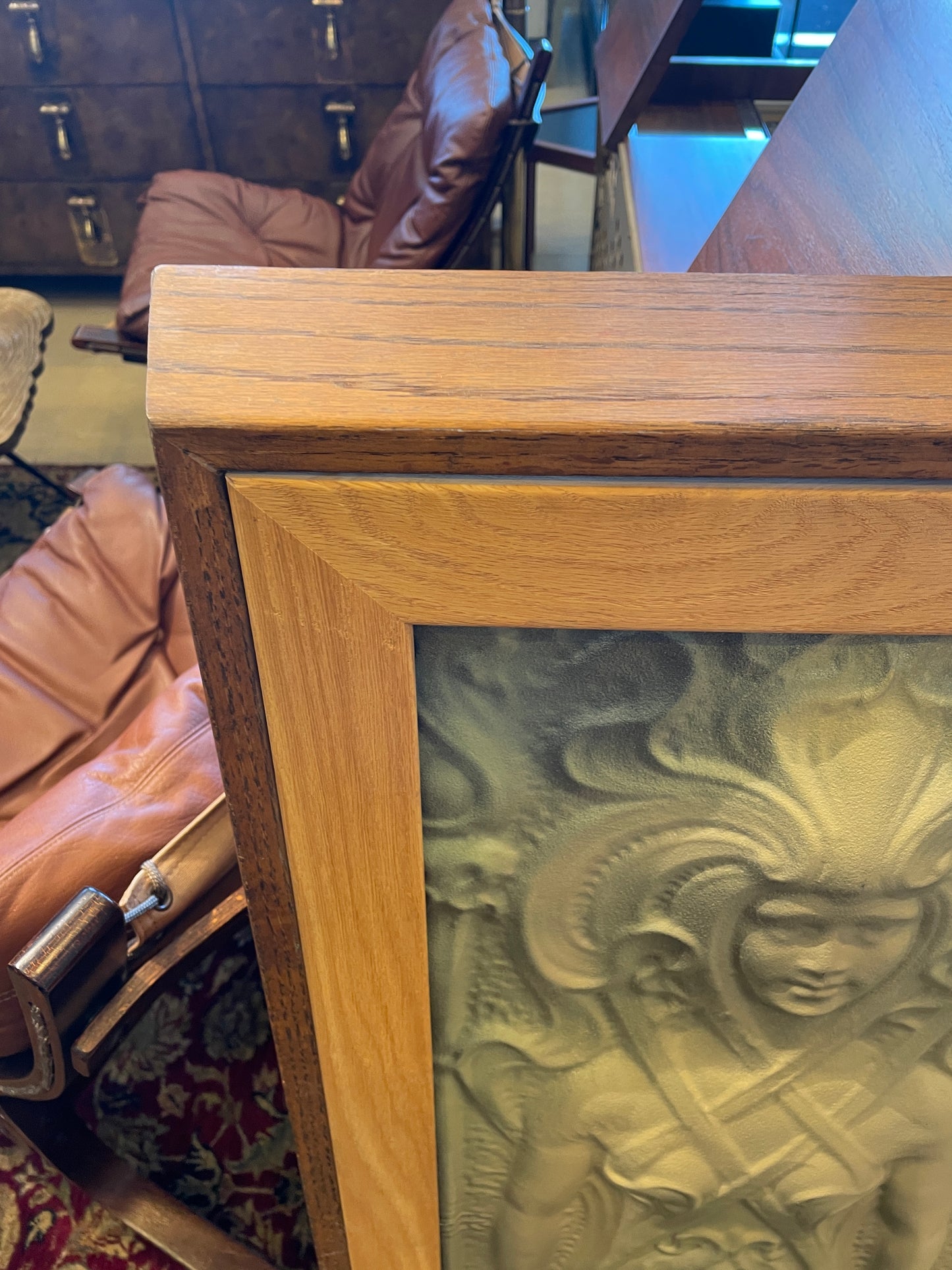 Art Deco Tin Relief, Framed and painted (0O5001)