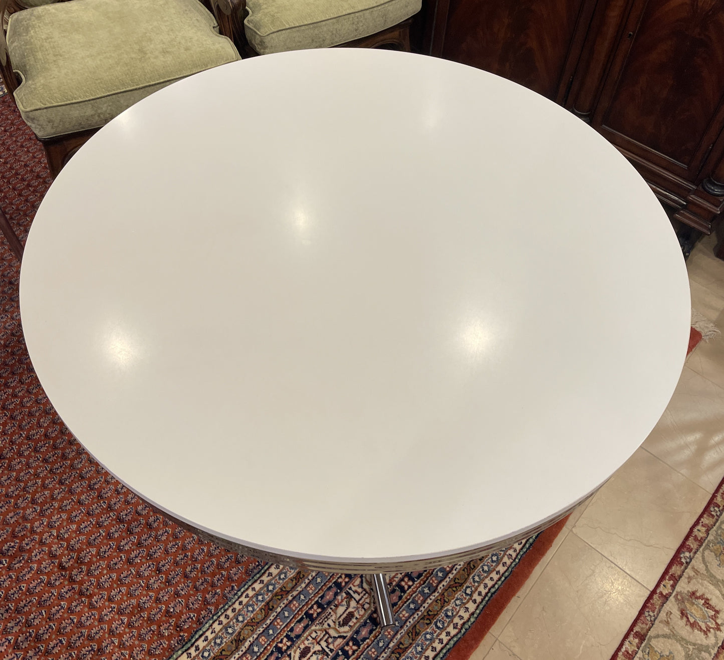 Retro Style Dining Suite with 4 chairs, AS IS (0O6001)
