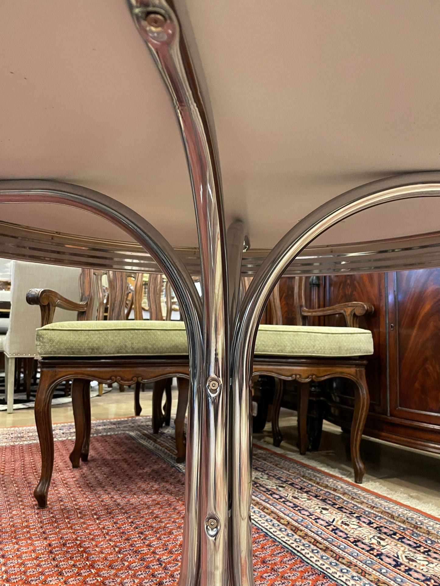 Retro Style Dining Suite with 4 chairs, AS IS (0O6001)