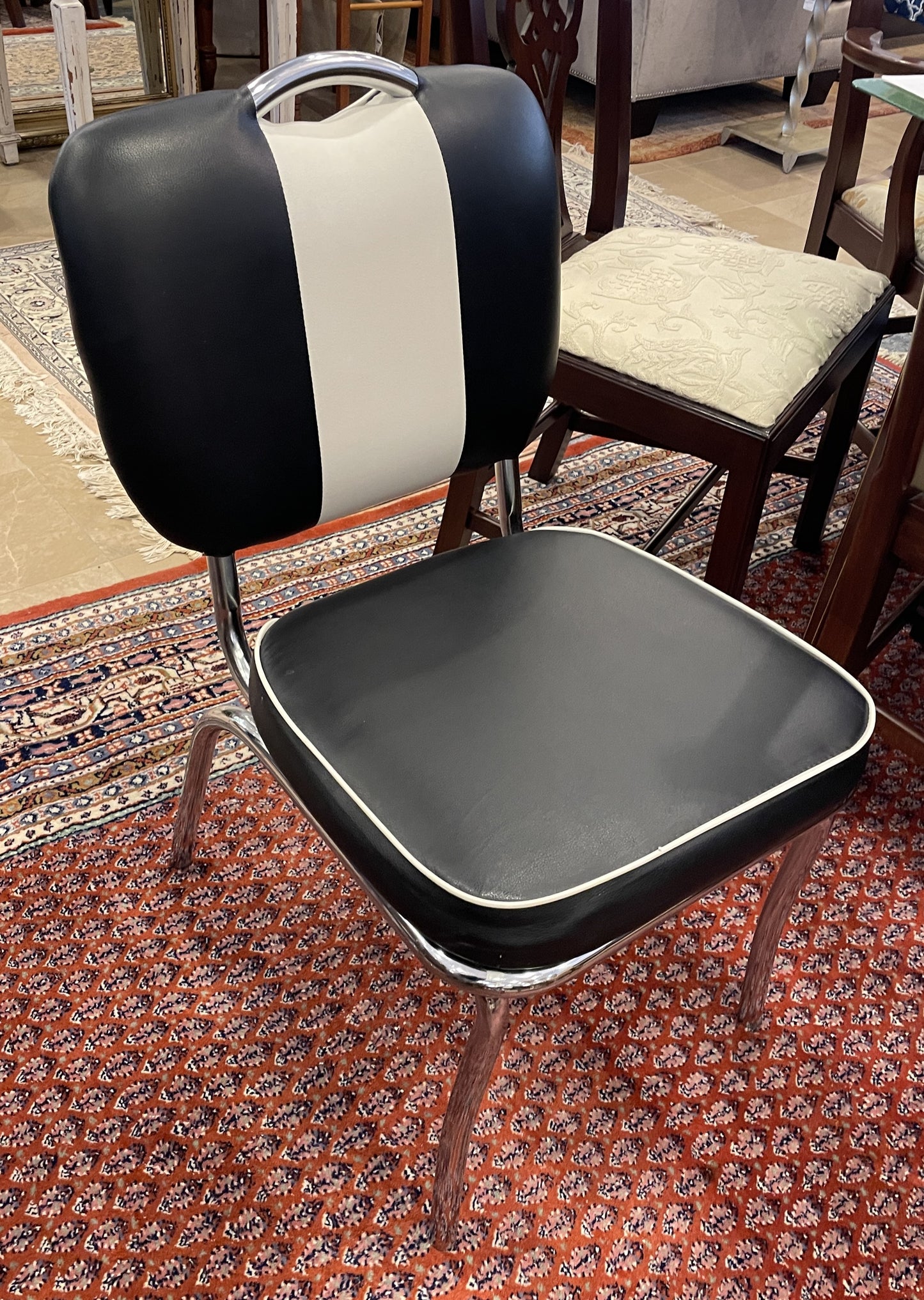 Retro Style Dining Suite with 4 chairs, AS IS (0O6001)
