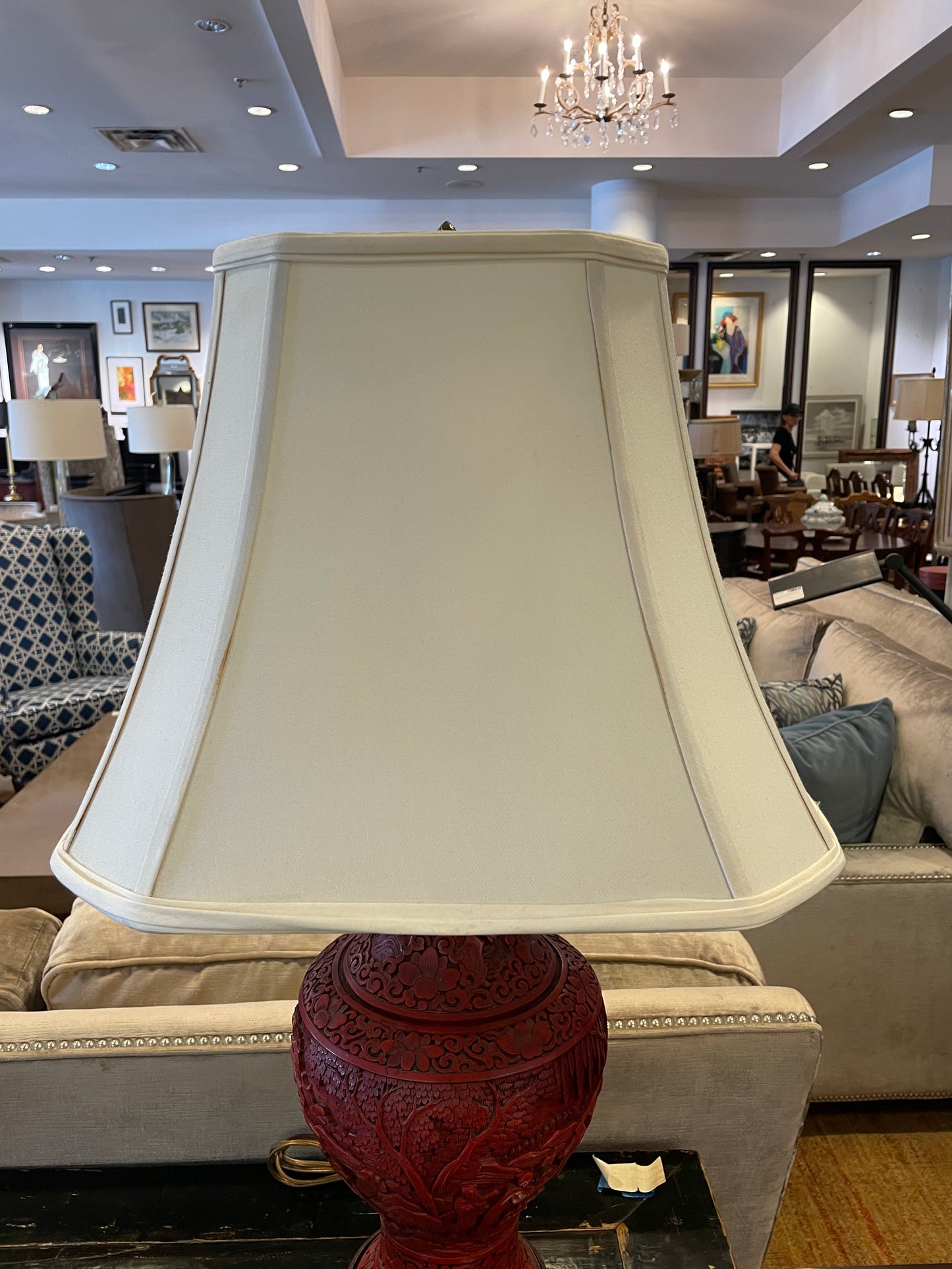 Chinese Cinnabar Lamp (0O7001)