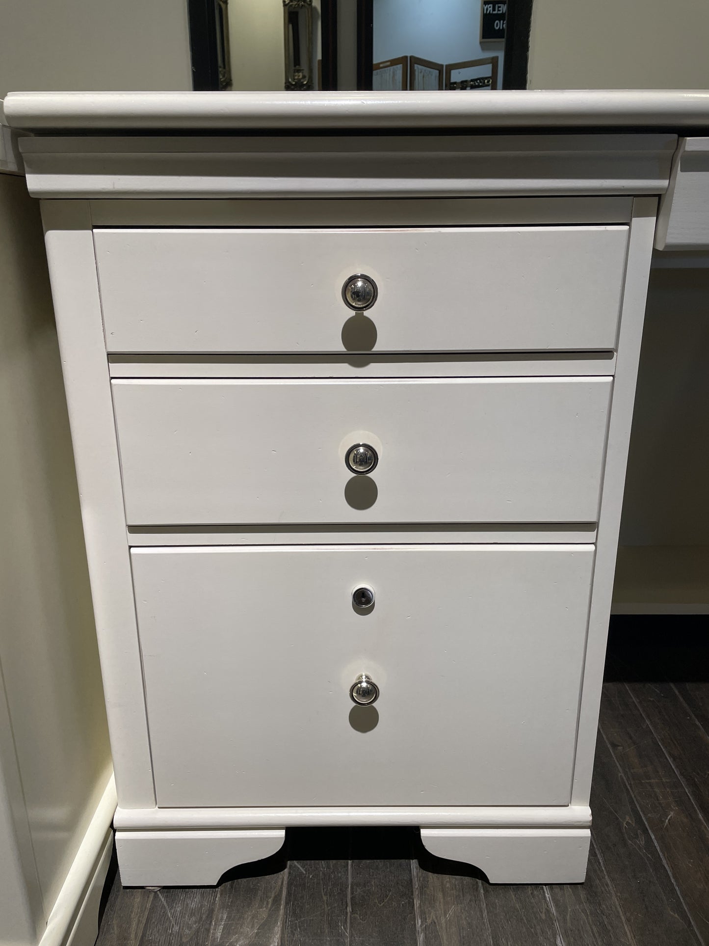 Stanley Console Desk with File Drawers (0CF00C)
