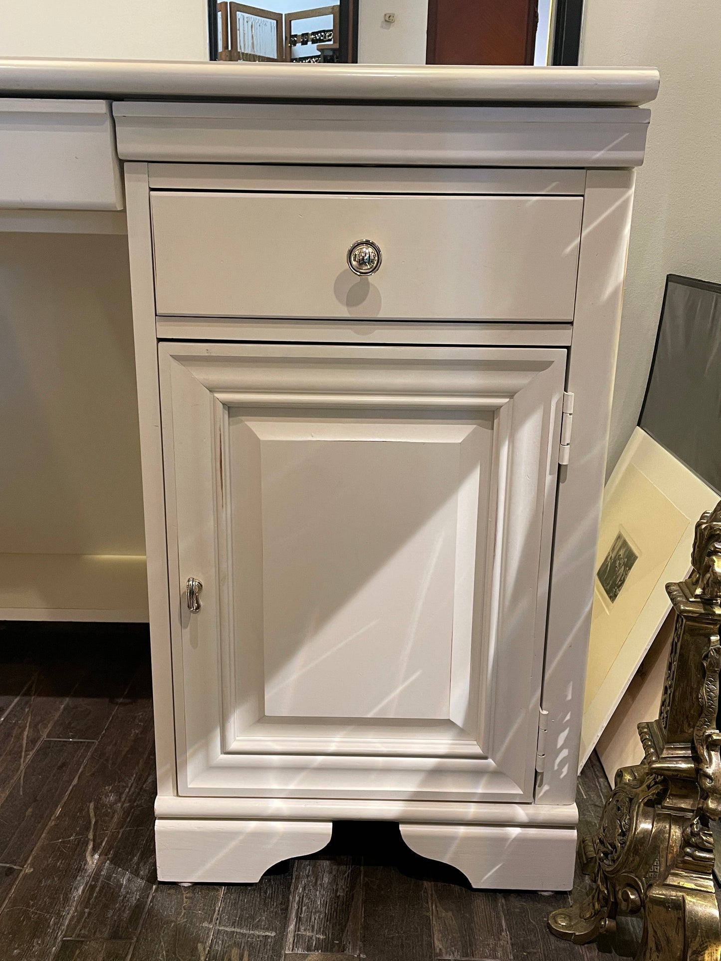 Stanley Console Desk with File Drawers (0CF00C)