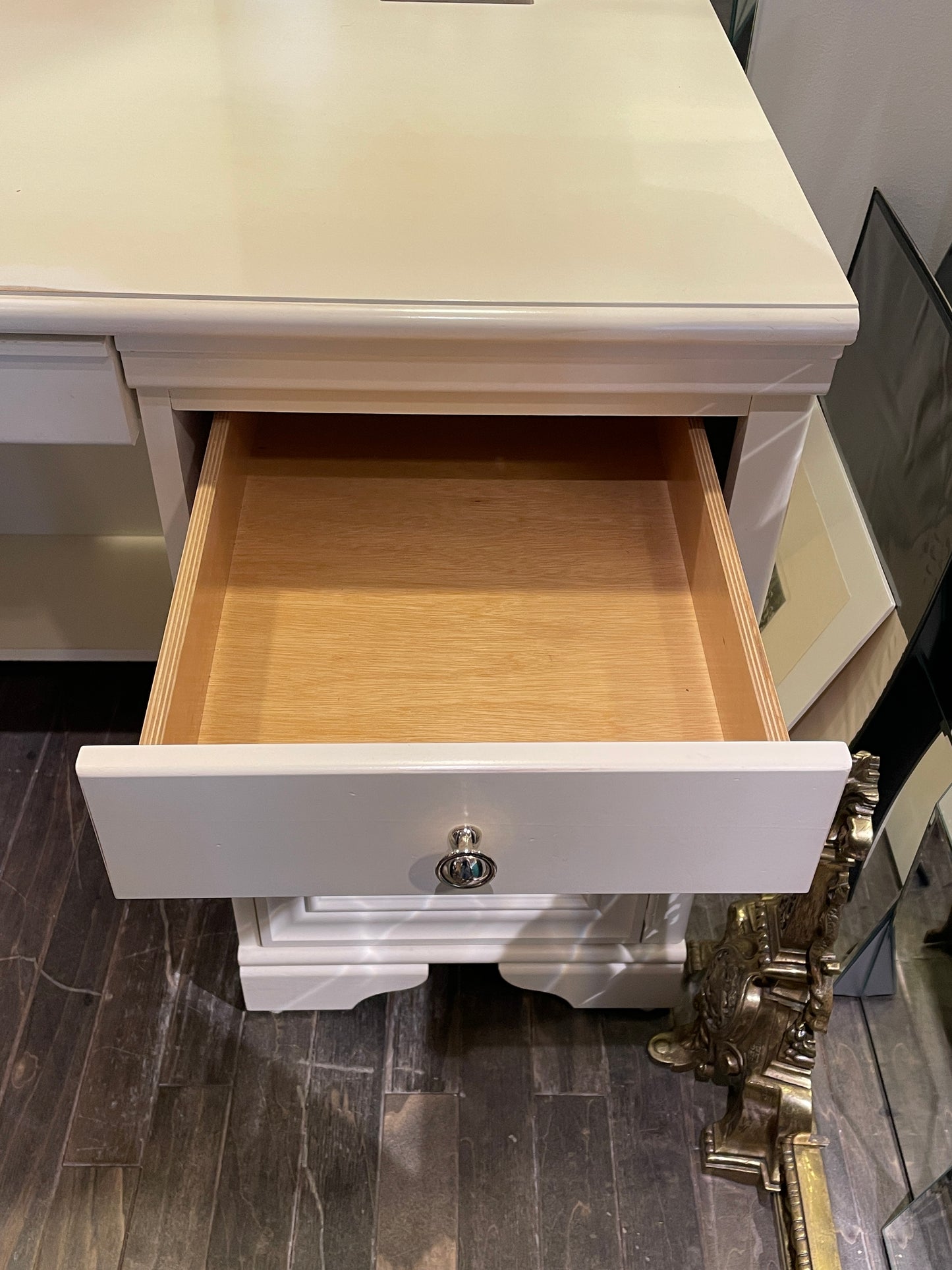 Stanley Console Desk with File Drawers (0CF00C)