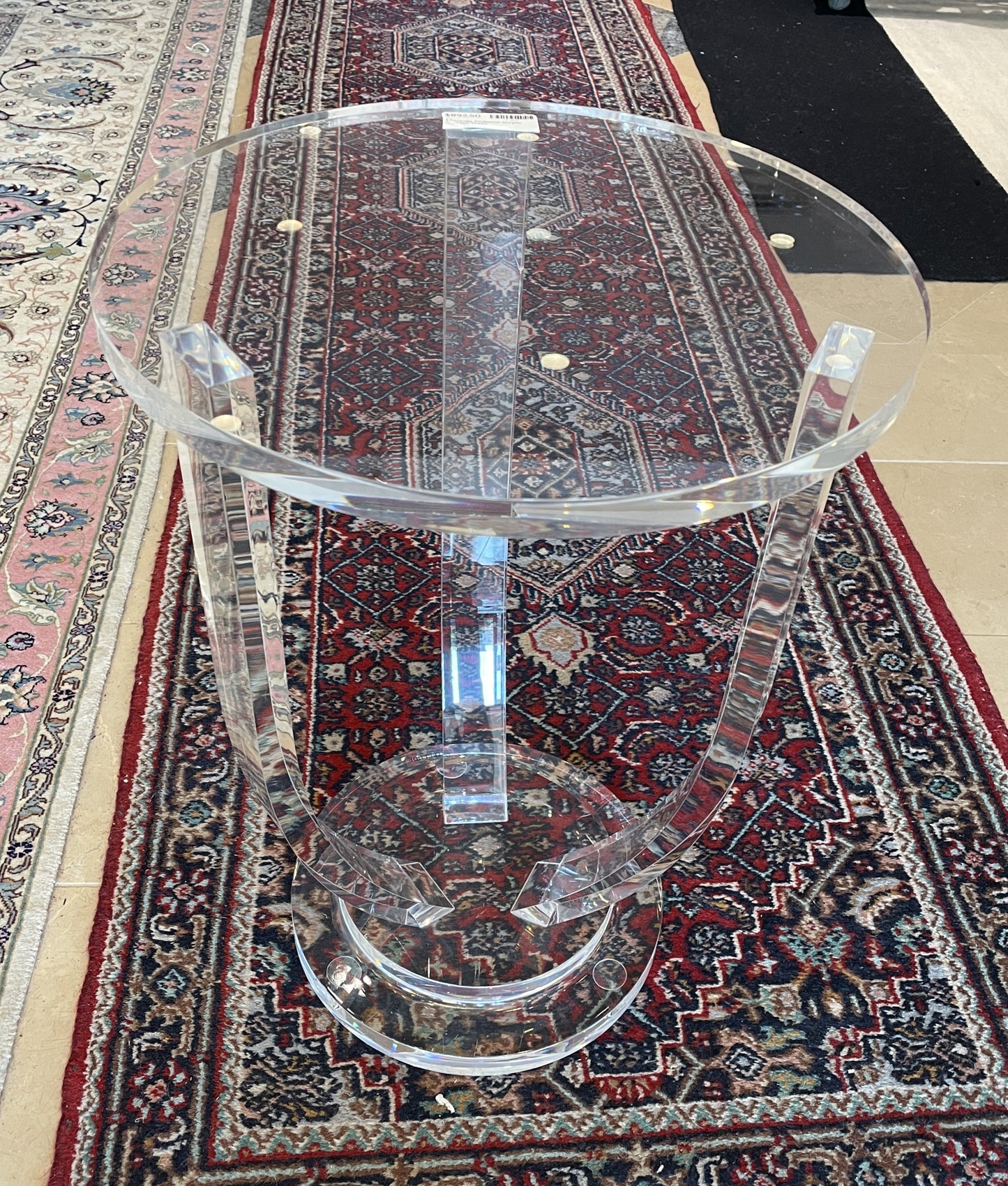 Interlude Pedestal Acrylic Cocktail Table (Two Available) (01B016)