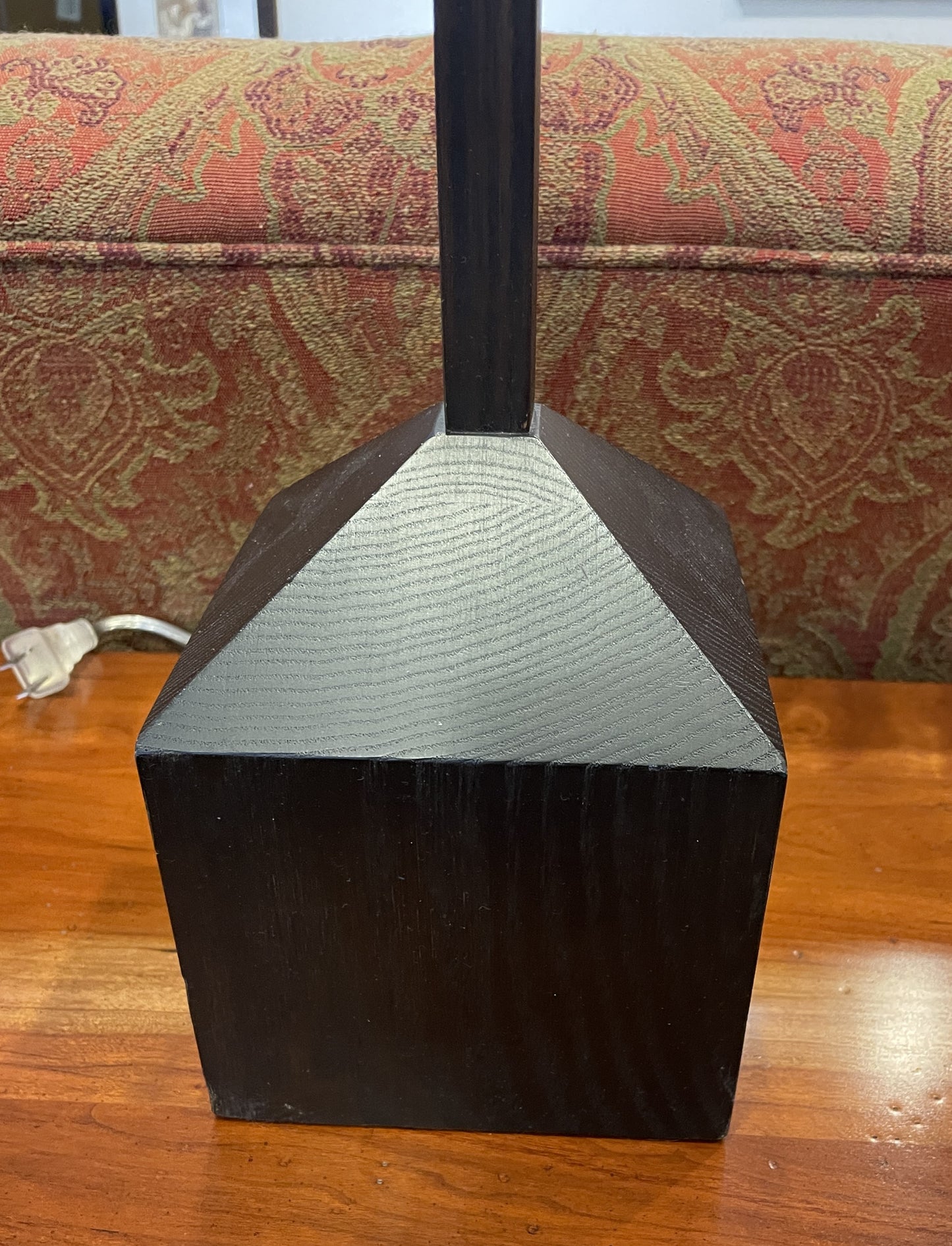 Pair Arts and Crafts Style Wooden Buffet Lamps (0NG00F)