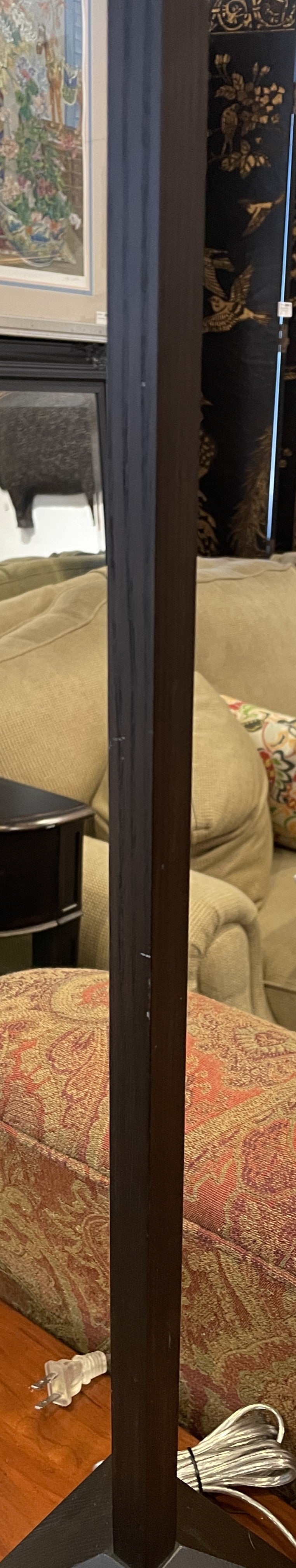 Pair Arts and Crafts Style Wooden Buffet Lamps (0NG00F)