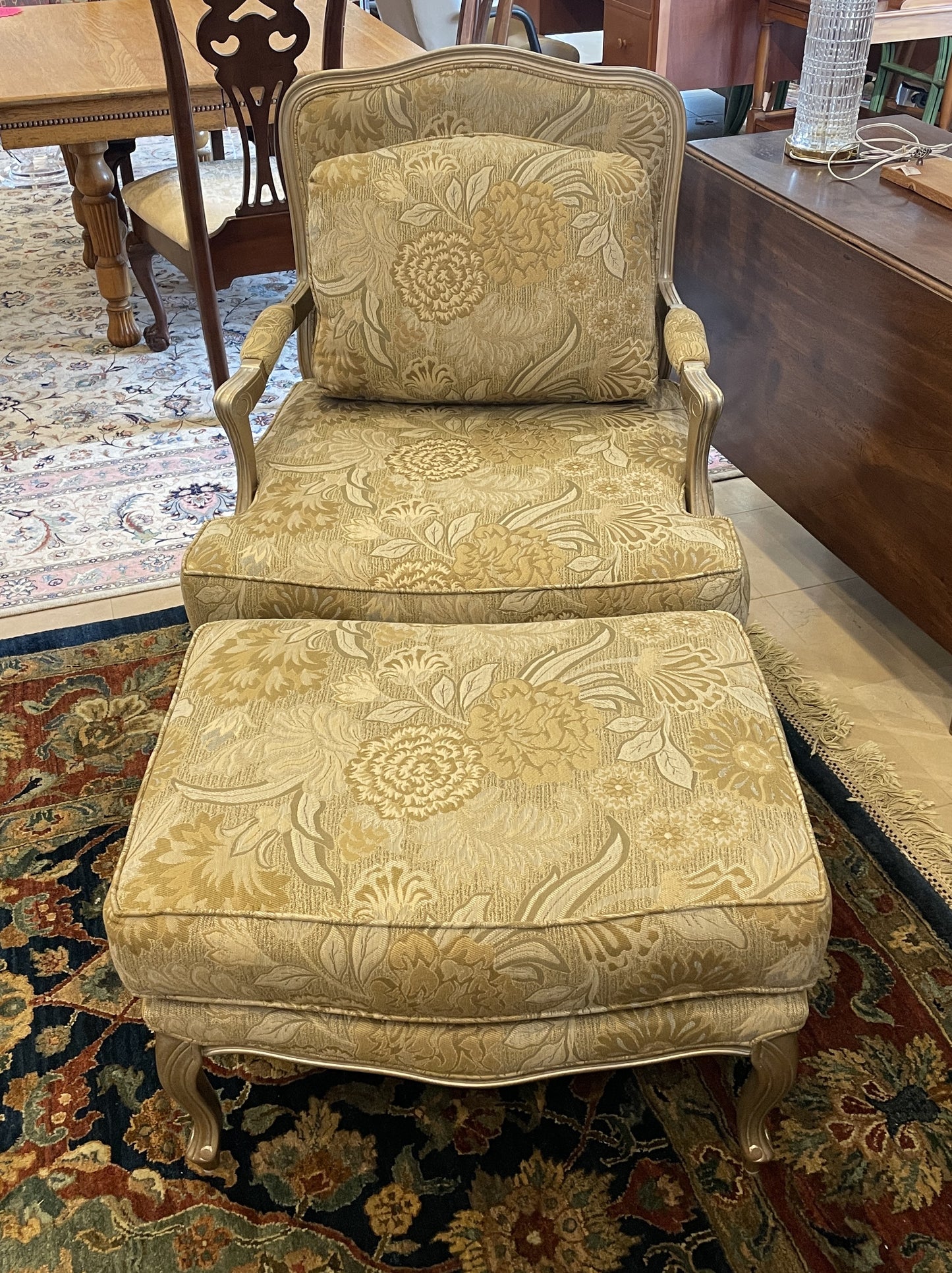 Marge Carson Chair and Ottoman (0GR001)