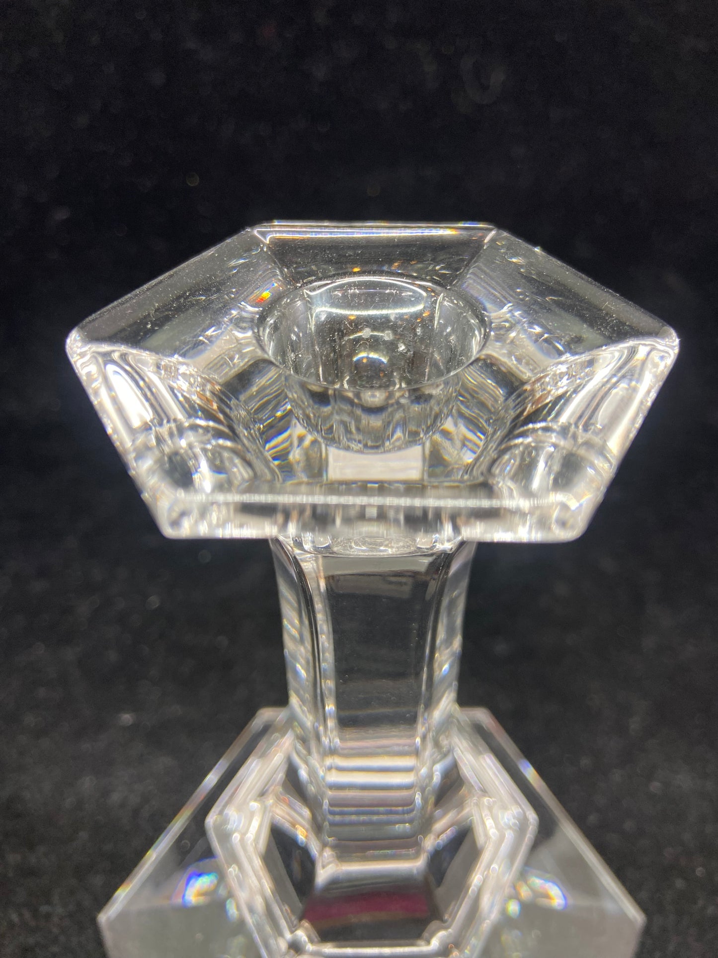 Val St. Lambert Crystal Candlesticks (15918)