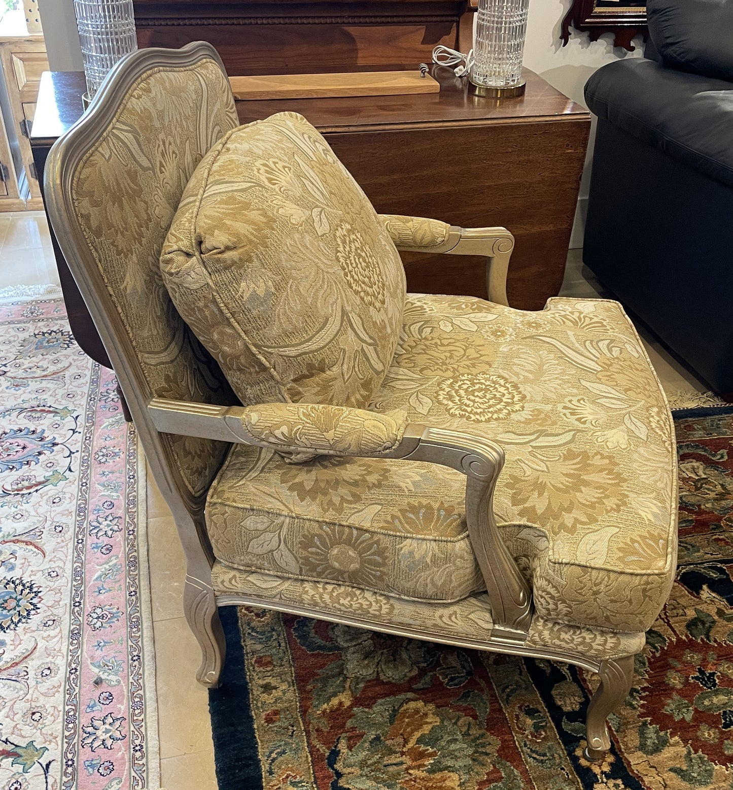 Marge Carson Chair and Ottoman (0GR001)