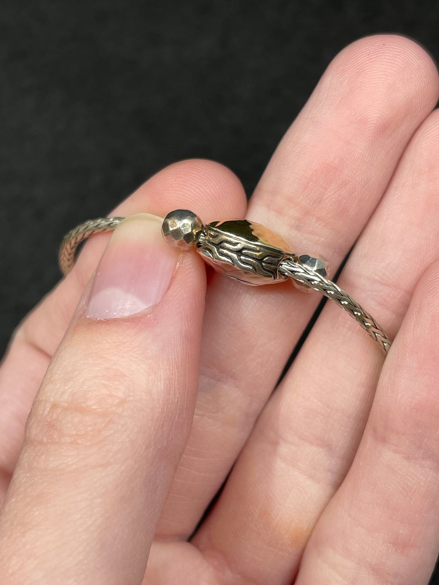 John Hardy Palu Slider Bracelet with 18k gold slide (09B00G)