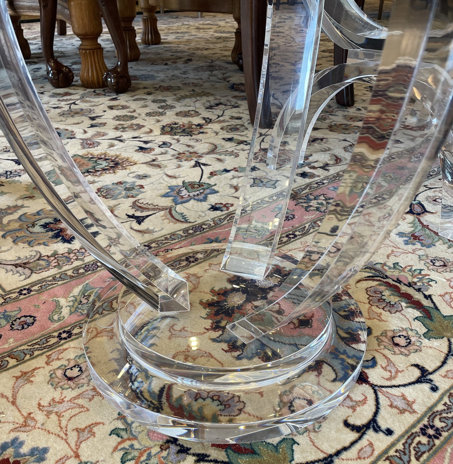 Interlude Pedestal Acrylic Cocktail Table (Two Available) (01B016)