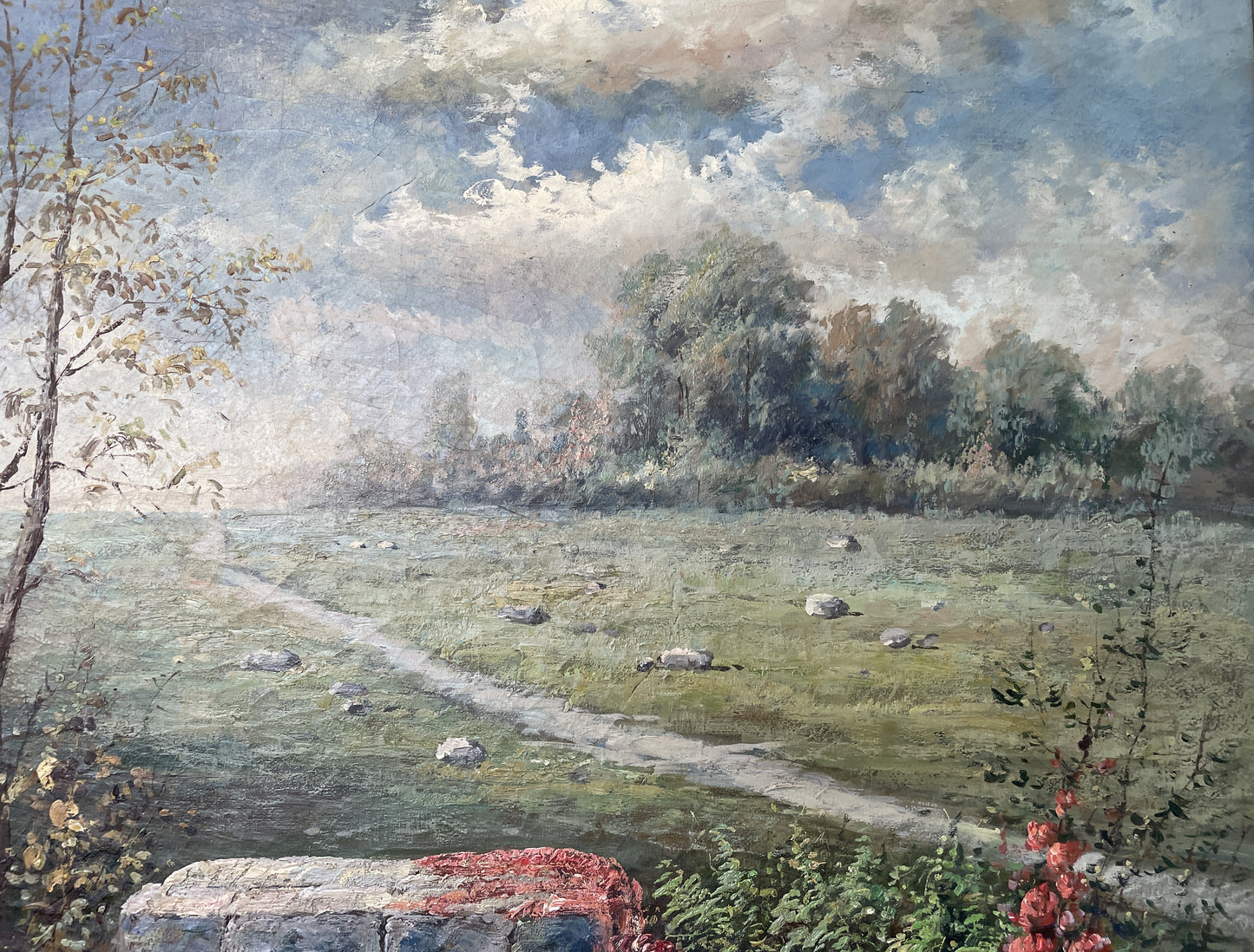 Sheep in Pasture Oil on Board (0AS00D)