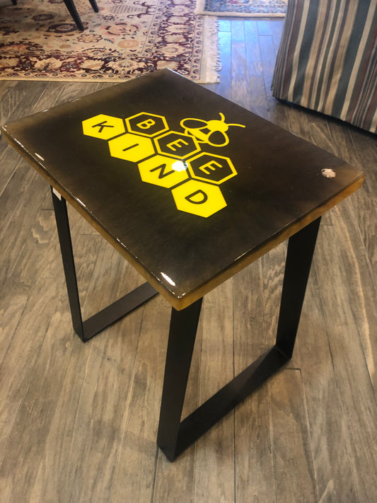 "Bee Kind" Resin Side Table (23985)