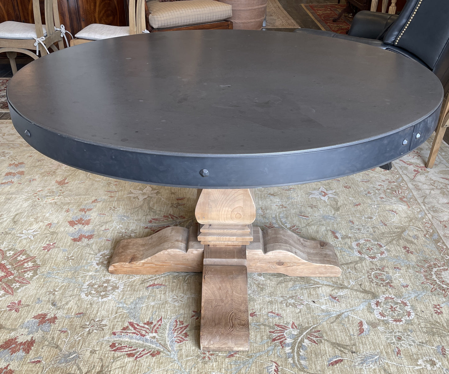 Salvaged Trestle with Custom Cement Veneer Top, attr. Restoration Hardware (0GS006)