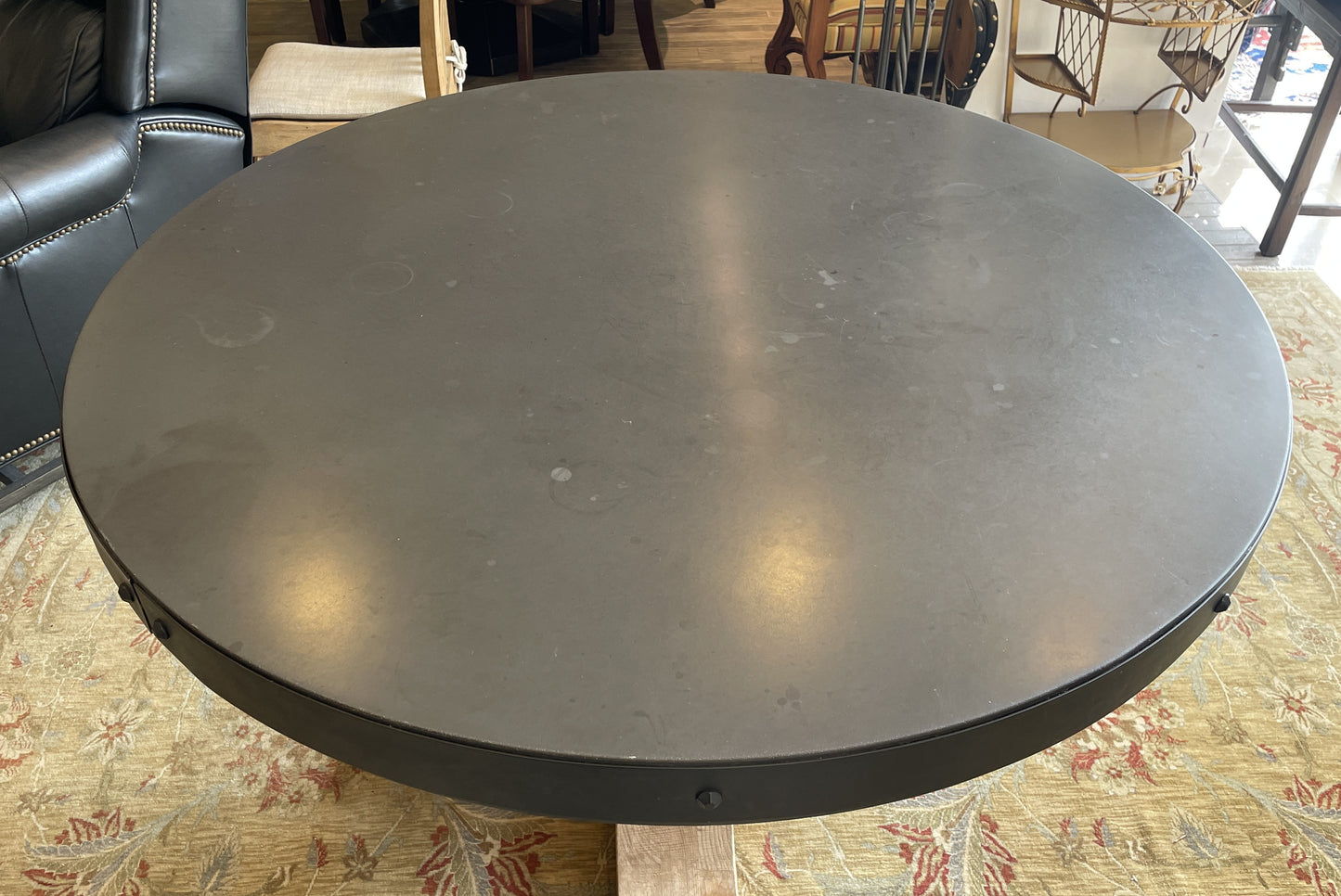 Salvaged Trestle with Custom Cement Veneer Top, attr. Restoration Hardware (0GS006)