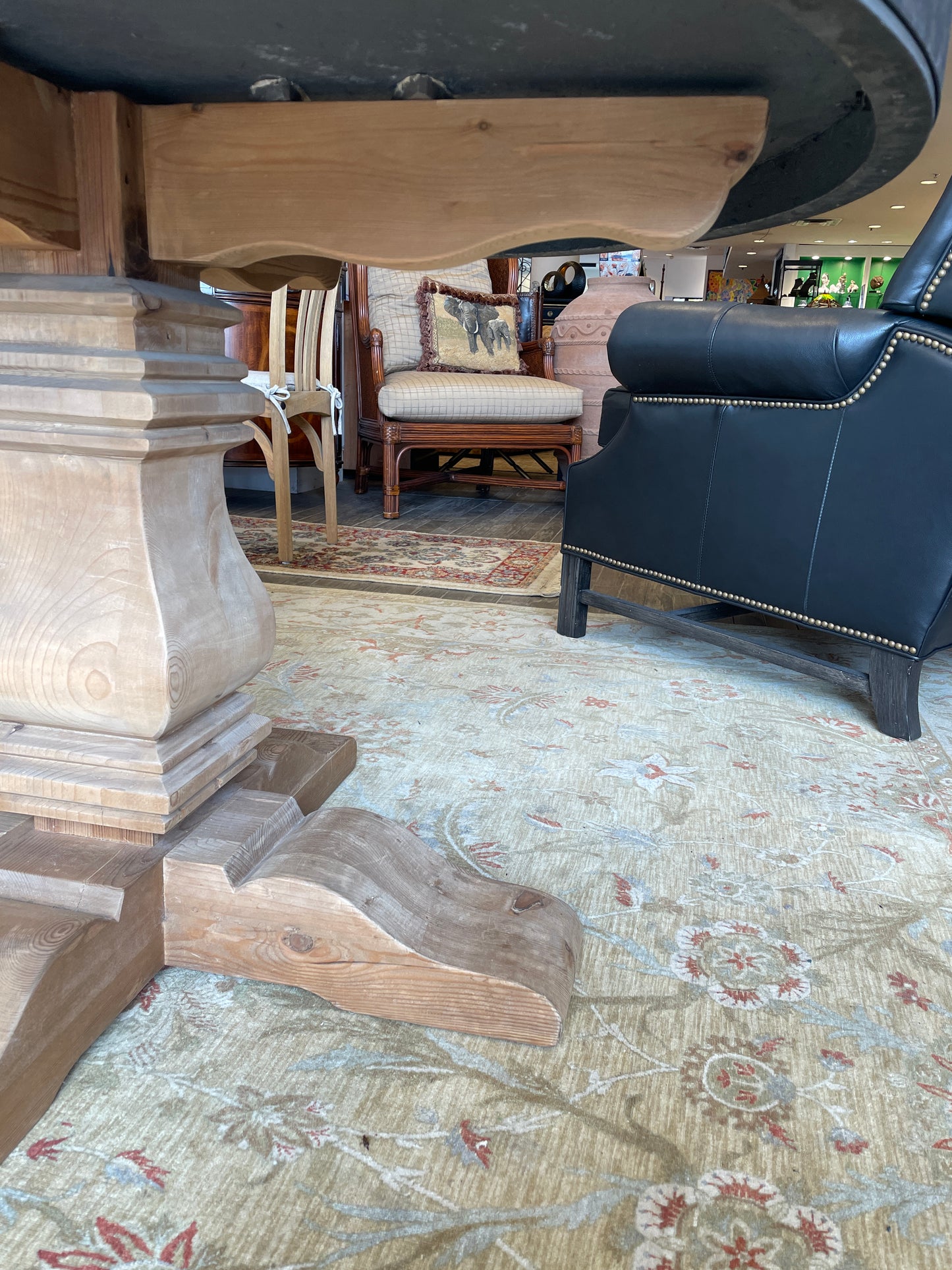 Salvaged Trestle with Custom Cement Veneer Top, attr. Restoration Hardware (0GS006)