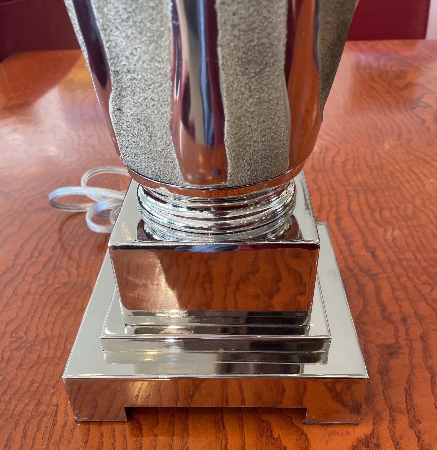 Uttermost Chrome Tiger Striped Lamp (0O9002)