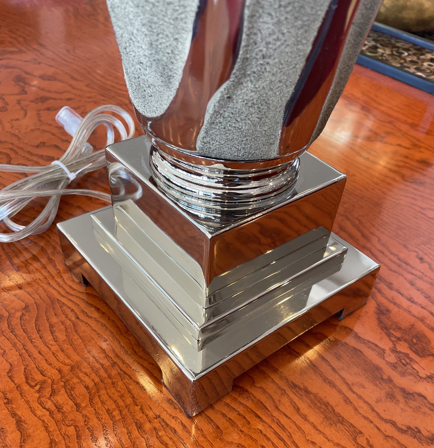 Uttermost Chrome Tiger Striped Lamp (0O9002)