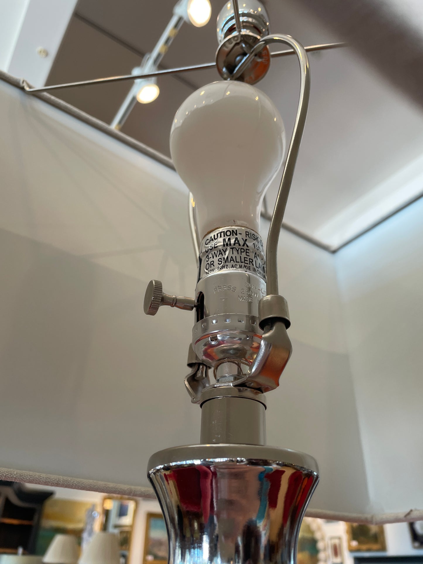 Uttermost Chrome Tiger Striped Lamp (0O9002)