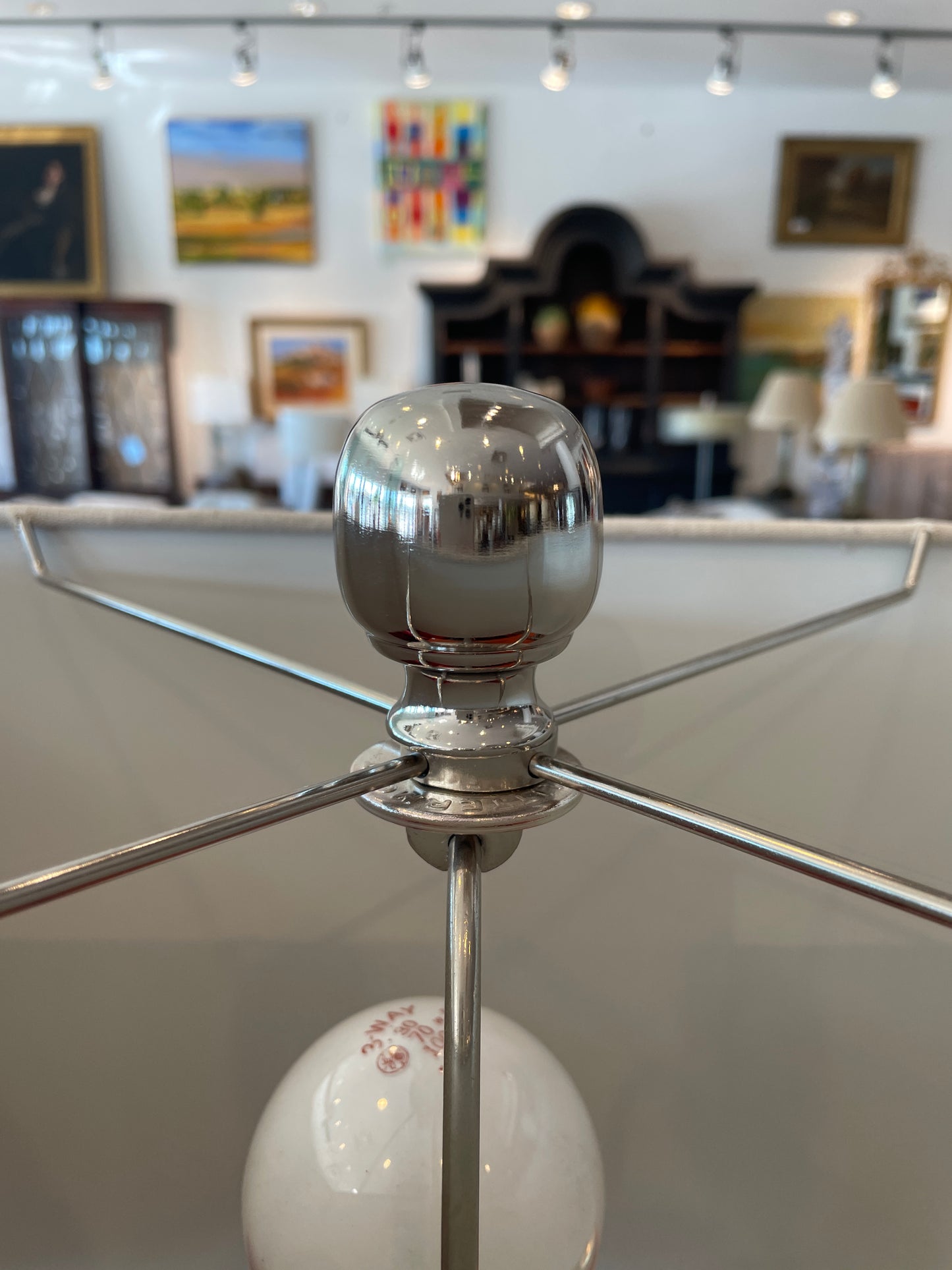 Uttermost Chrome Tiger Striped Lamp (0O9002)