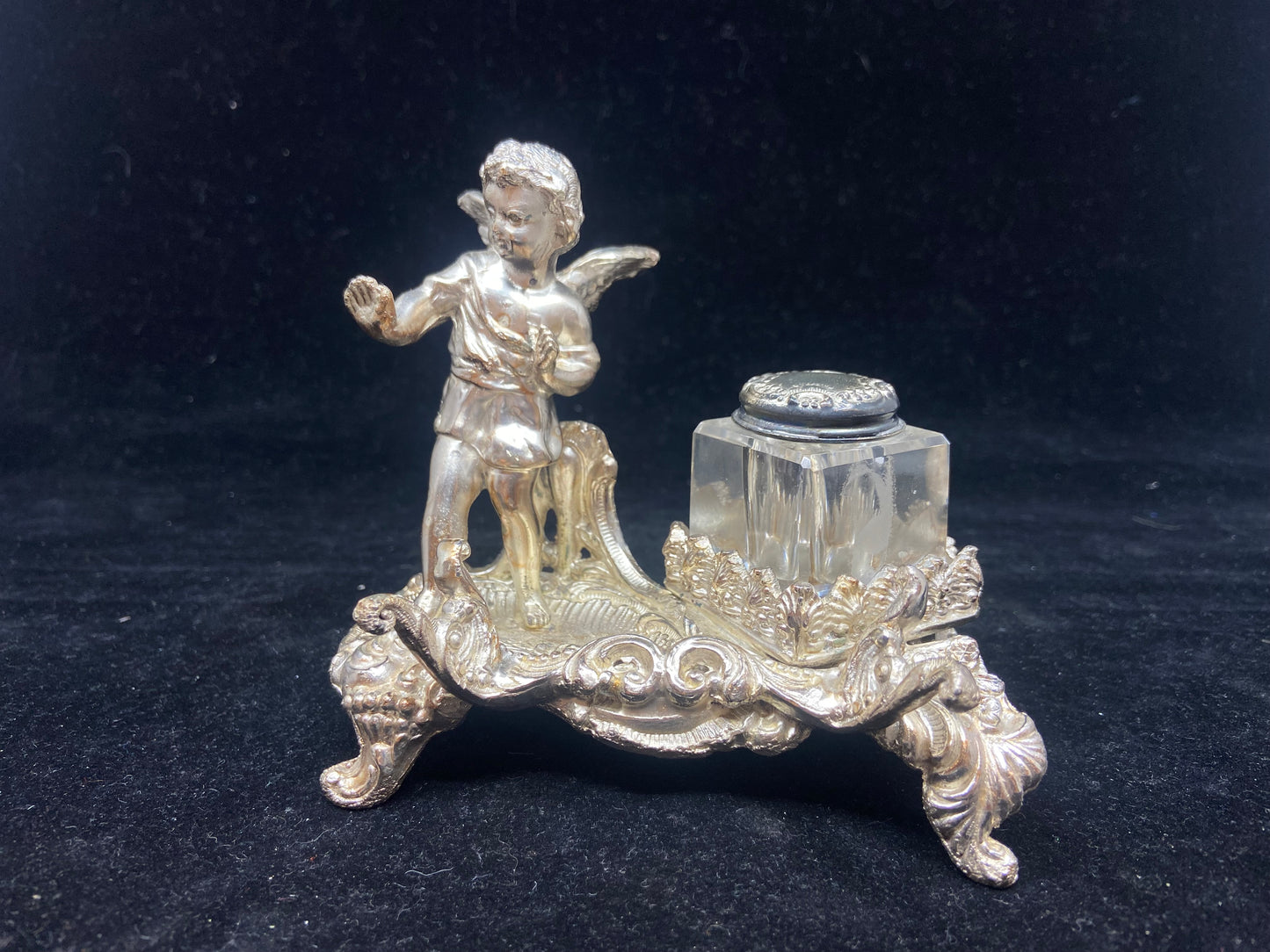 Silver Angel Inkwell